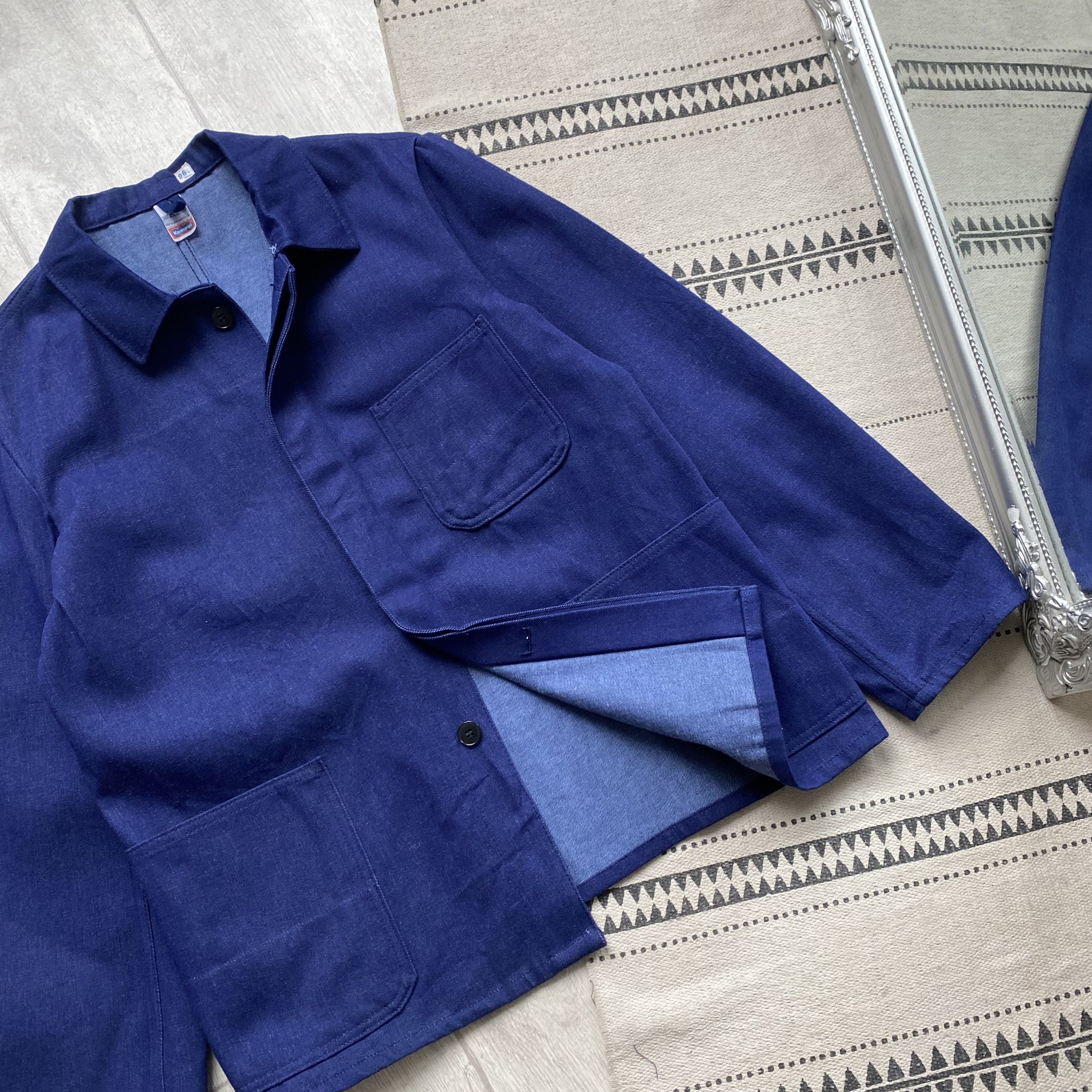Le Laboureur Vintage 70-80 Heavy Denim Sanfor French Chore jacket Size US M / EU 48-50 / 2 - 8 Thumbnail