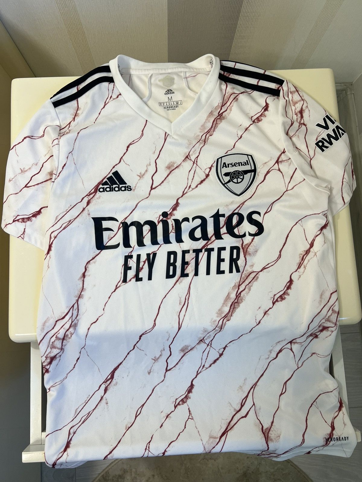 Adidas × Vintage Arsenal Away football shirt 2020 - 2021 Soccer Jersey London Size US M / EU 48-50 / 2 - 1 Thumbnail