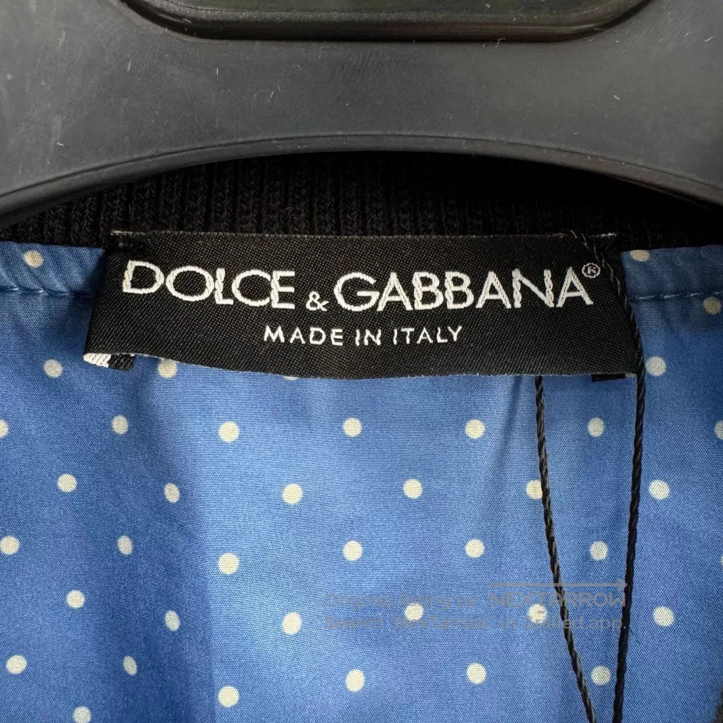 Dolce & Gabbana Dolce&Gabbana Blue Leather Tag Zip Jacket. Size US L / EU 52-54 / 3 - 6 Thumbnail