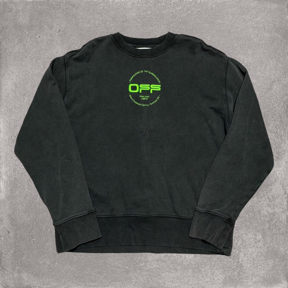 Off-White Off White Medium Hand Logo Off Black Sweatshirt Virgil Abloh Size US M / EU 48-50 / 2 - 2 Thumbnail