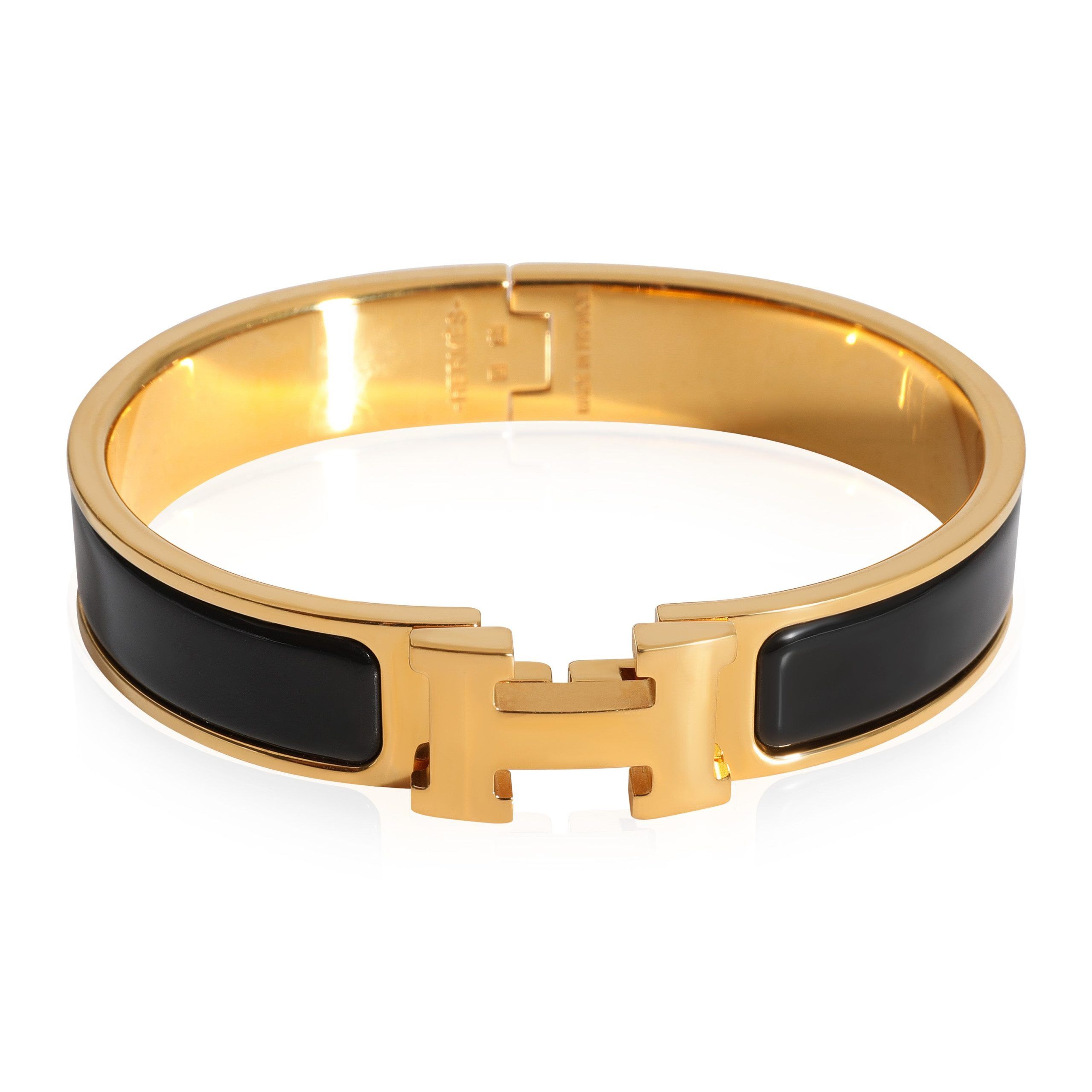 image of Hermes Clic H Bracelet In Black, Women's