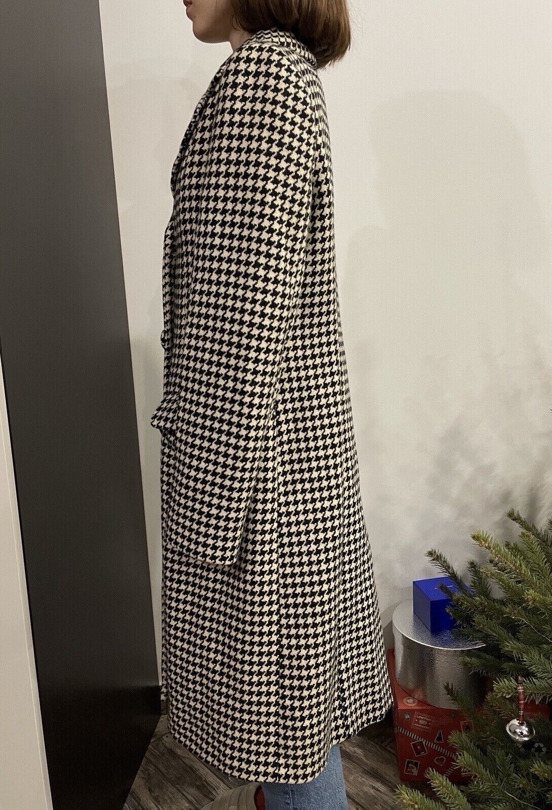 Moschino Moschino Jeans Wool Рoundstooth Print Long Wool Coat Size XL / US 12-14 / IT 48-50 - 3 Thumbnail
