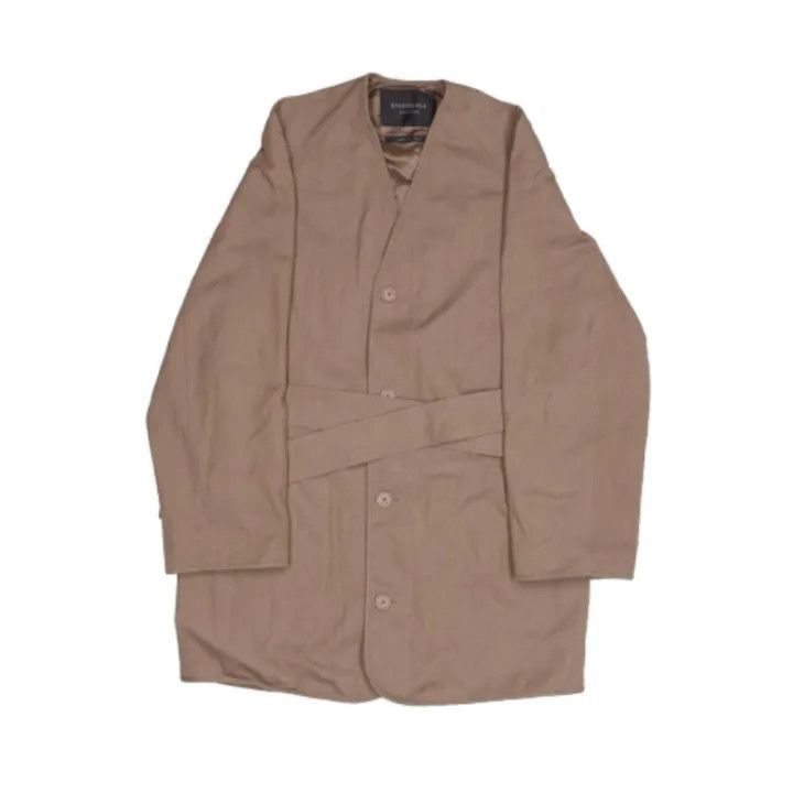 Balenciaga Balenciaga Beige Button-Up Coat 0079-2507 Size US S / EU 44-46 / 1 - 1 Thumbnail