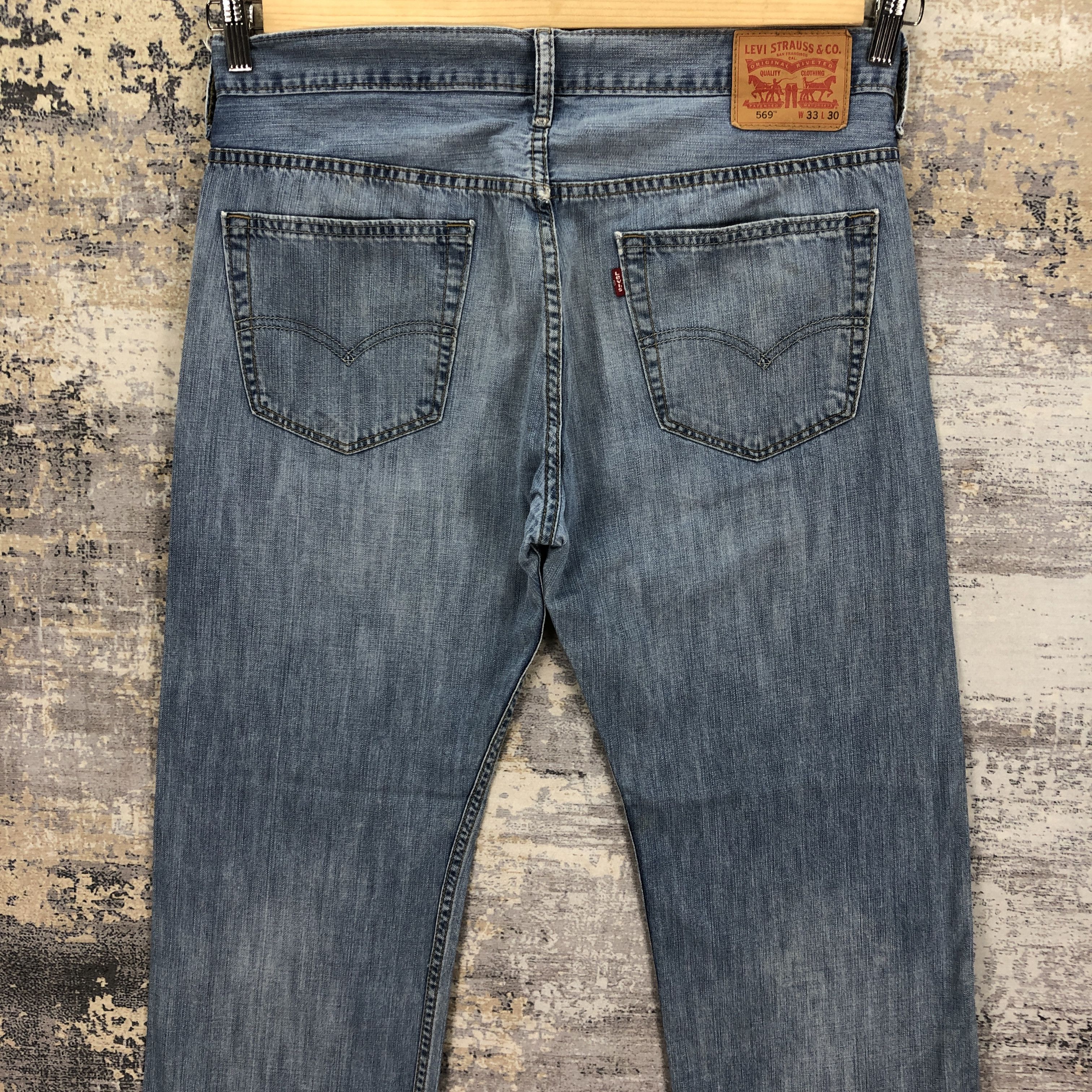 Levi's Vintage Levis 569 Baggy Blue Jeans Levi's Faded Denim Size US 34 / EU 50 - 4 Thumbnail