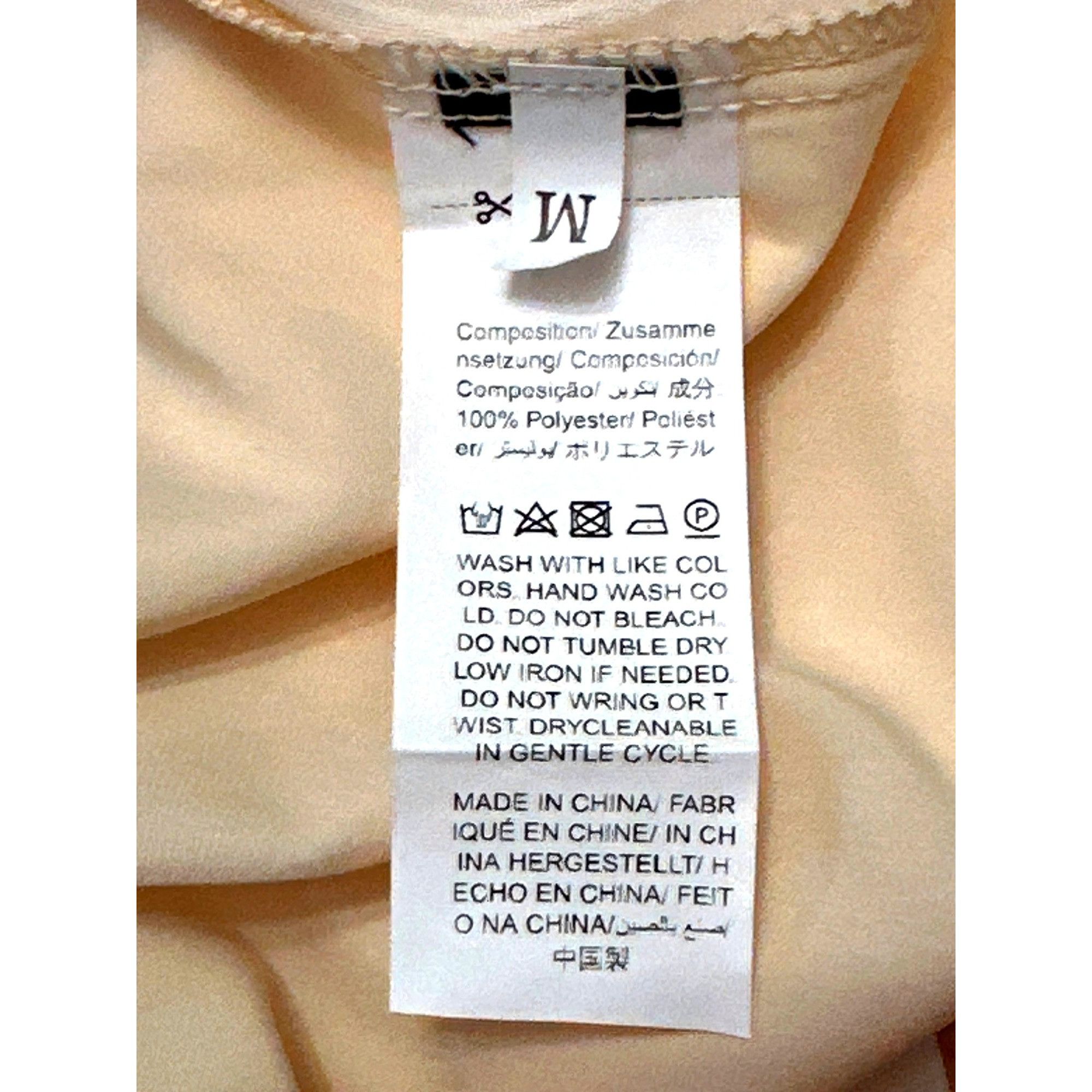 Other CCC Sheer Beige White Sleeveless Halter Blouse Leaf Pattern Size M / US 6-8 / IT 42-44 - 7 Thumbnail