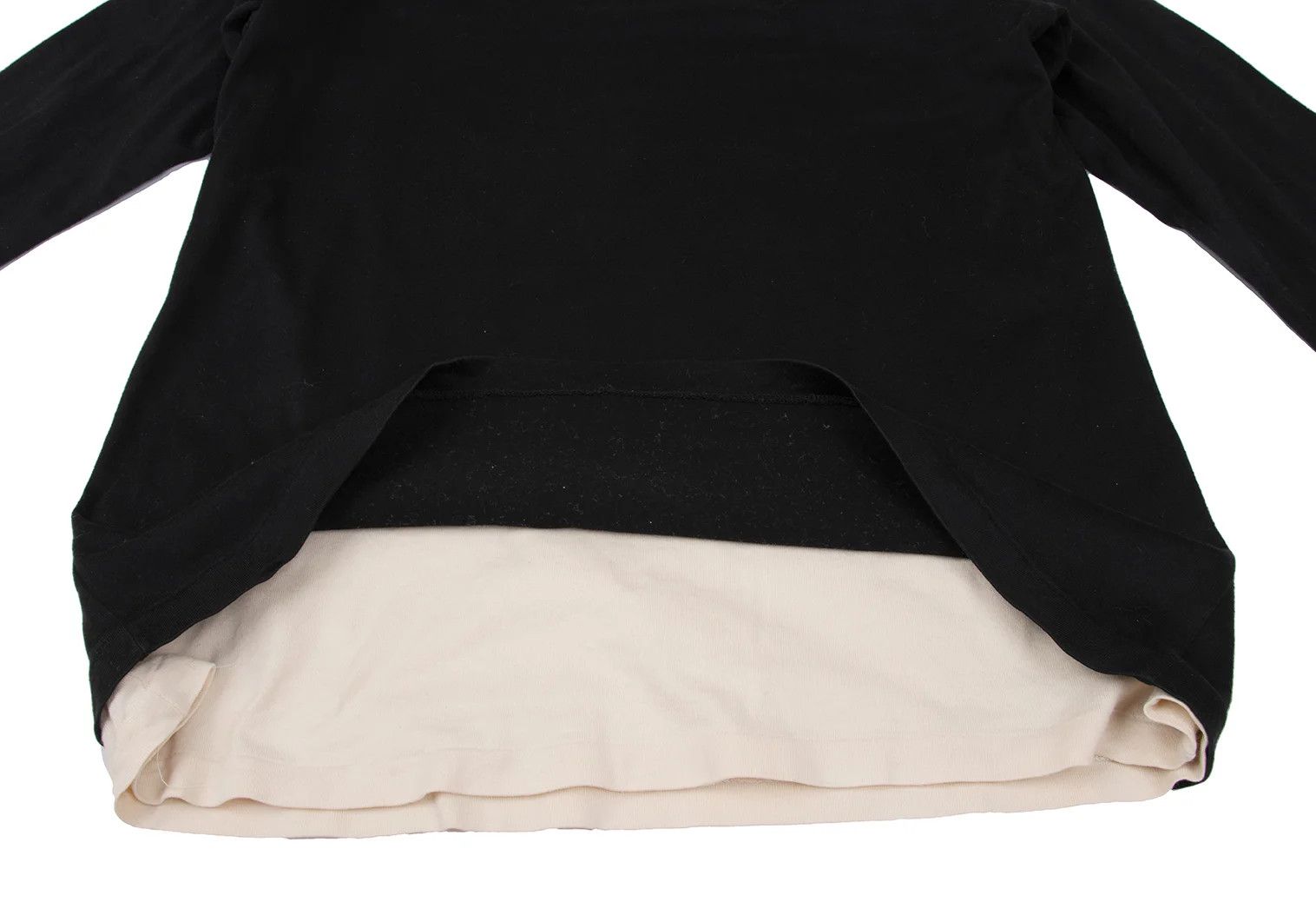 Jean Paul Gaultier Layered Design Long Sleeve Top in Black/Ivory Size US M / EU 48-50 / 2 - 10 Thumbnail
