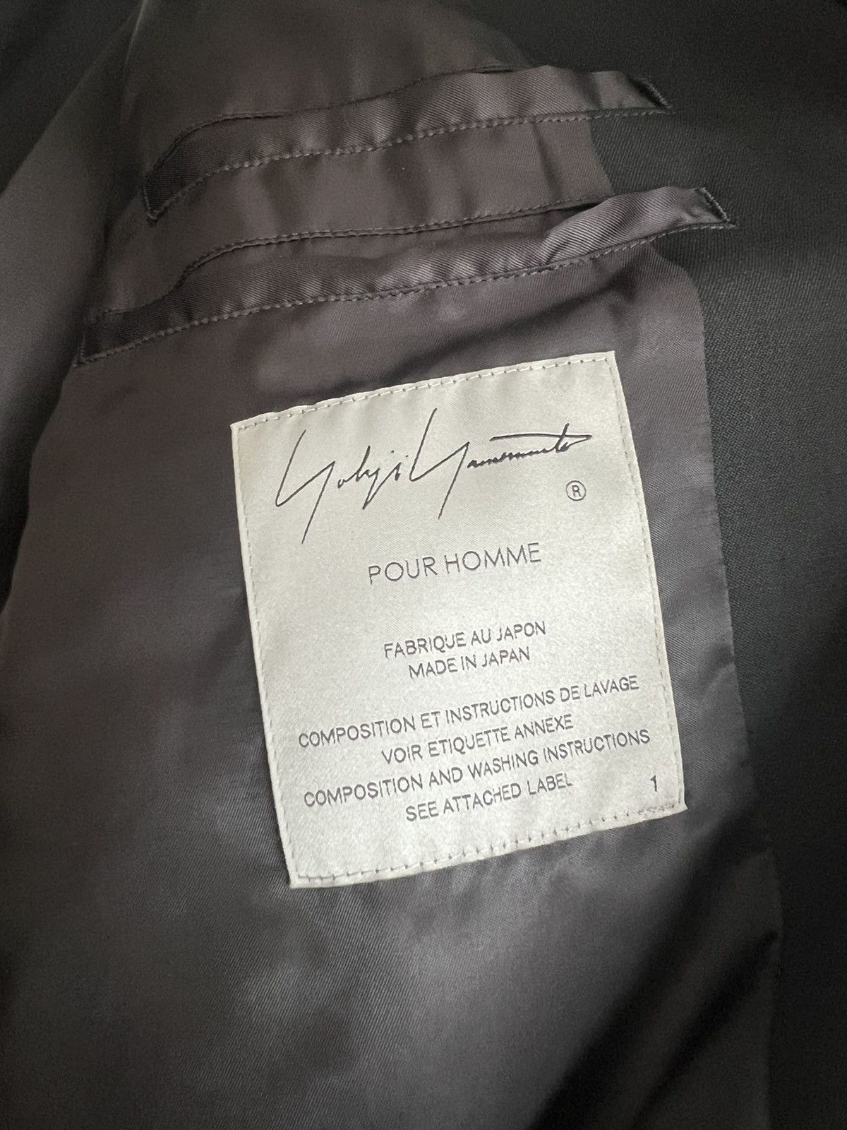 Yohji Yamamoto Yohji Yamamoto Homme Gabardine Left Double Spare Stand Coat Size US S / EU 44-46 / 1 - 23 Thumbnail