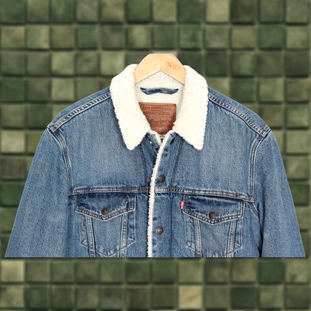 Levi's Levi’S Premium Big E Sherpa Lined Trucker Denim Jacket Men Size S MJ6087 Size US S / EU 44-46 / 1 - 1 Thumbnail