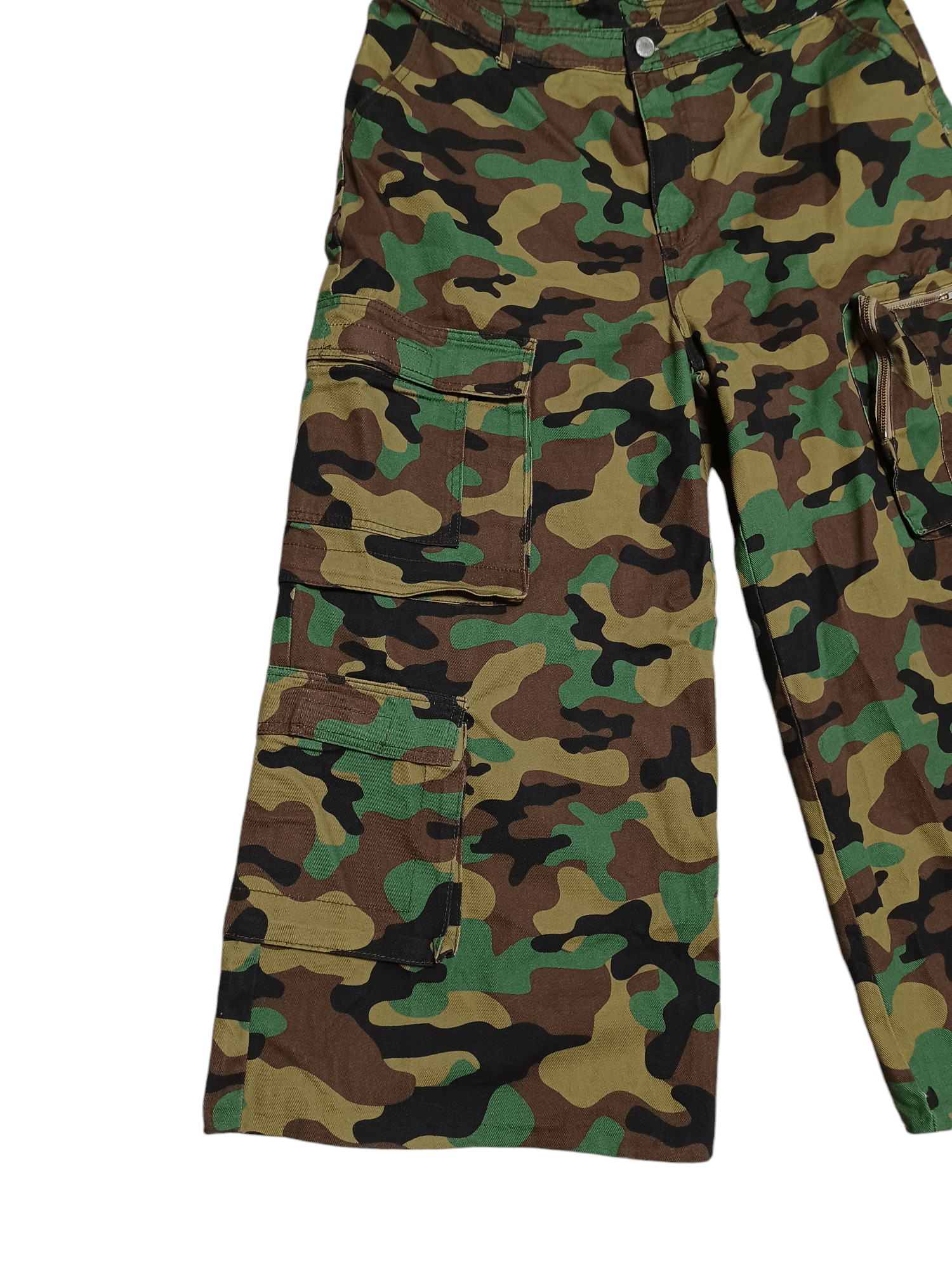 Japanese Brand 37 CM LEG OPENING!!! MILITARY CARGO MULTIPOCKET CAMO PANTS Size US 36 / EU 52 - 3 Thumbnail