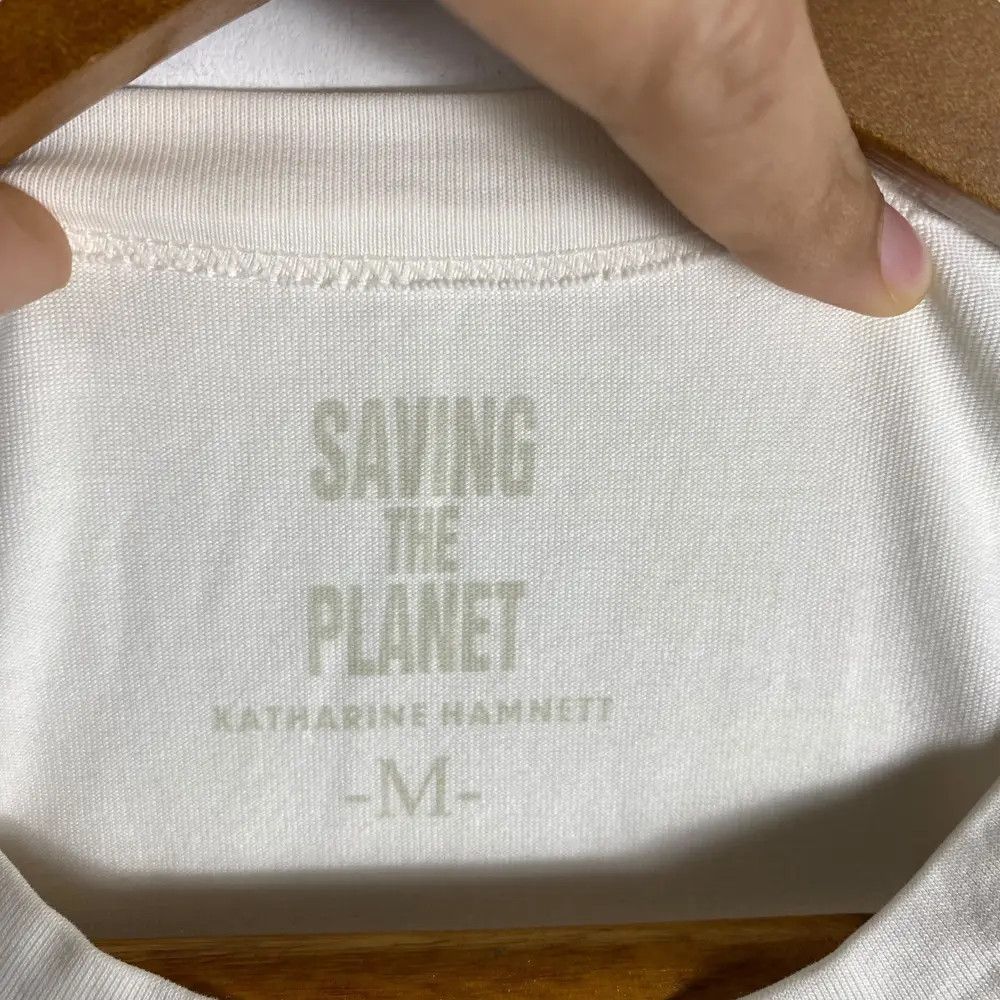 Designer KATHARINE HAMNETT Saving The Planet Long Sleeve Tee Shirt Size US M / EU 48-50 / 2 - 5 Thumbnail