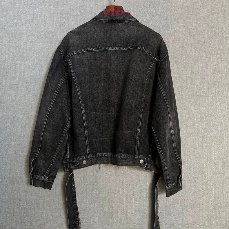 Balenciaga Balenciaga Black Gray Denim Jacket with Logo-2505 Size US S / EU 44-46 / 1 - 2 Thumbnail