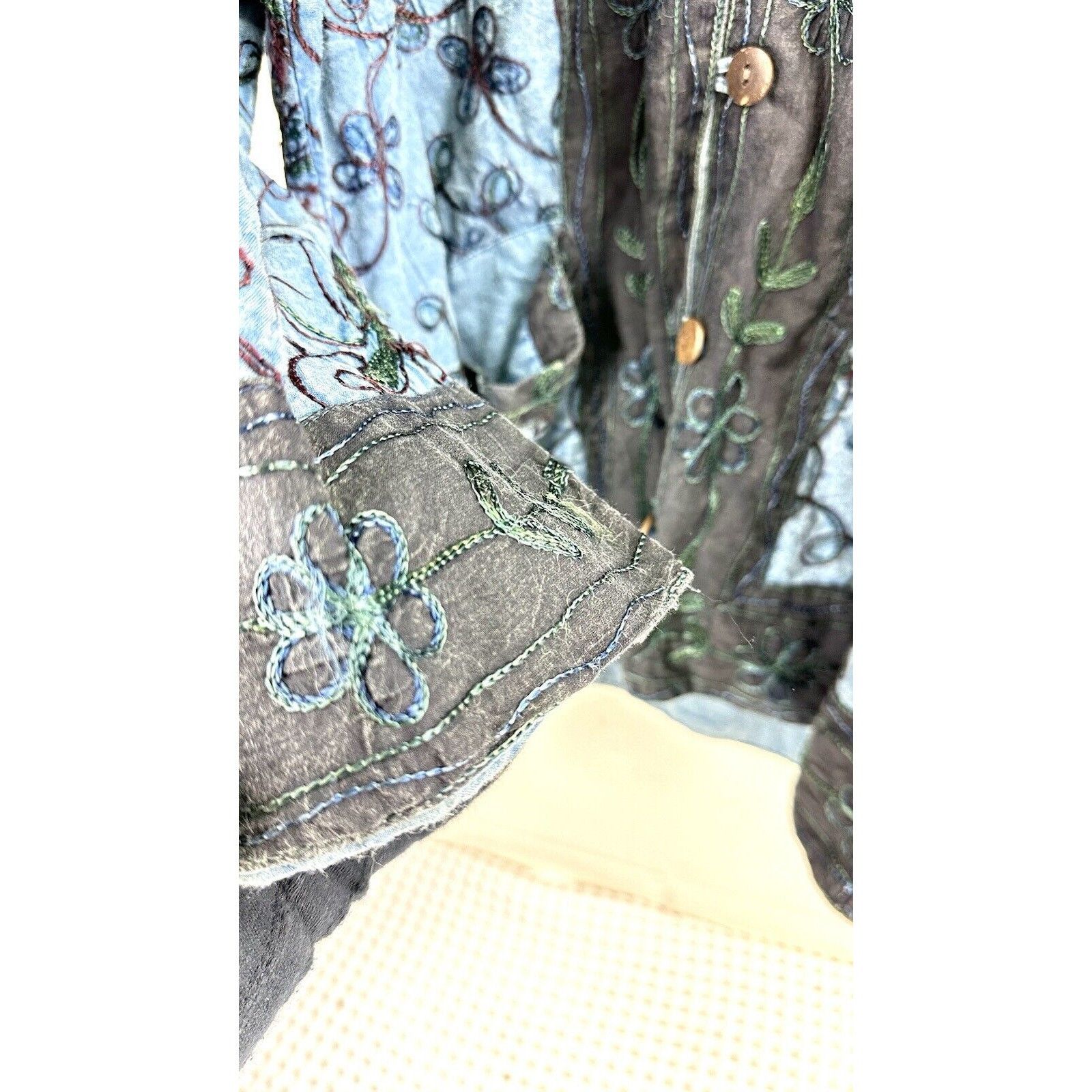 Other Galeno embroidered jacket 100% cotton blue medium M Size M / US 6-8 / IT 42-44 - 4 Thumbnail