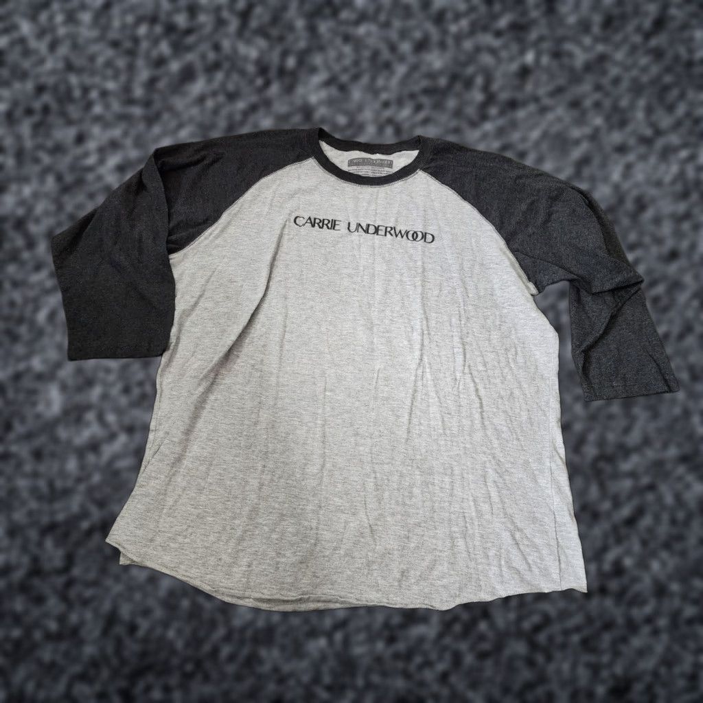 Vintage Carrie Underwood Shirt Mens XL Raglan 2016 Storyteller Tour Baseball Gray Size US XL / EU 56 / 4 - 1 Thumbnail