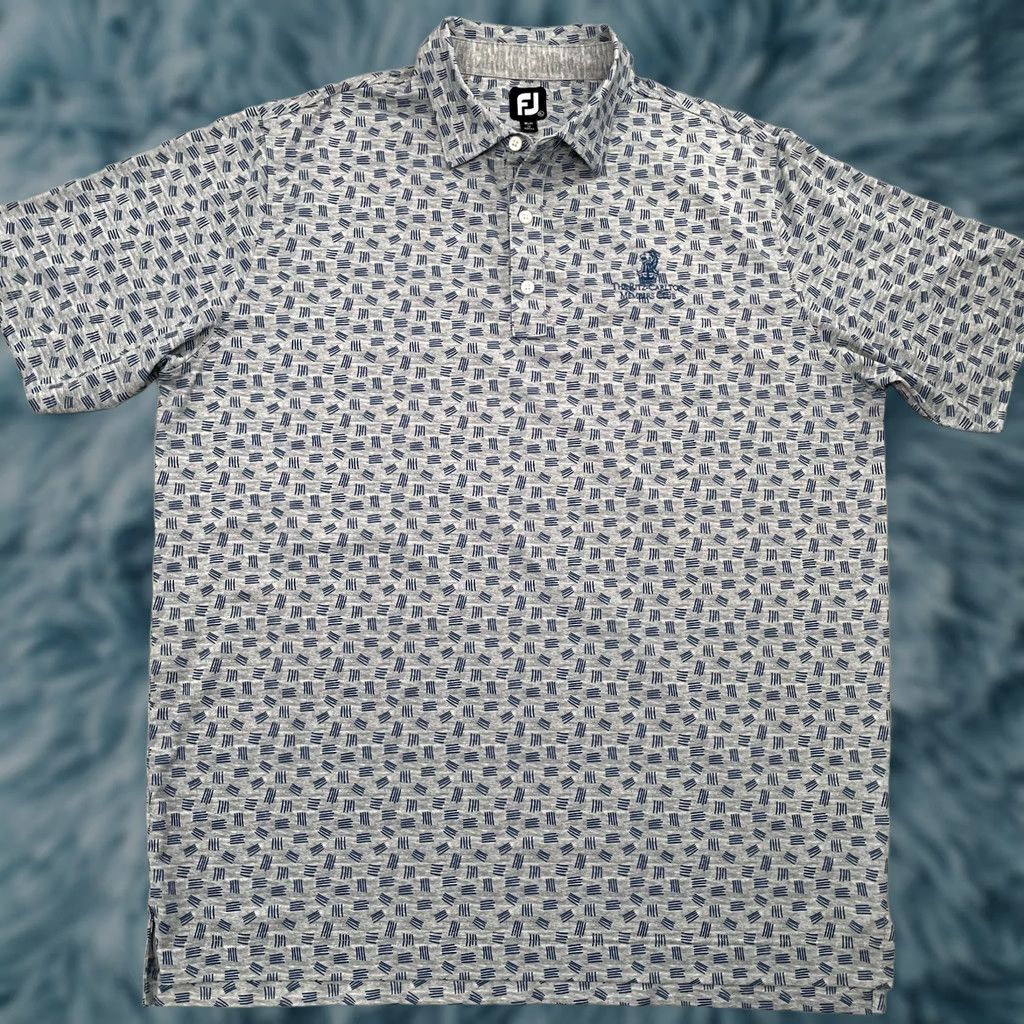 Footjoy FootJoy Polo Shirt Adult XL Blue Gray The Ritz Carlton Members Club Logo Mens Size US XL / EU 56 / 4 - 1 Thumbnail
