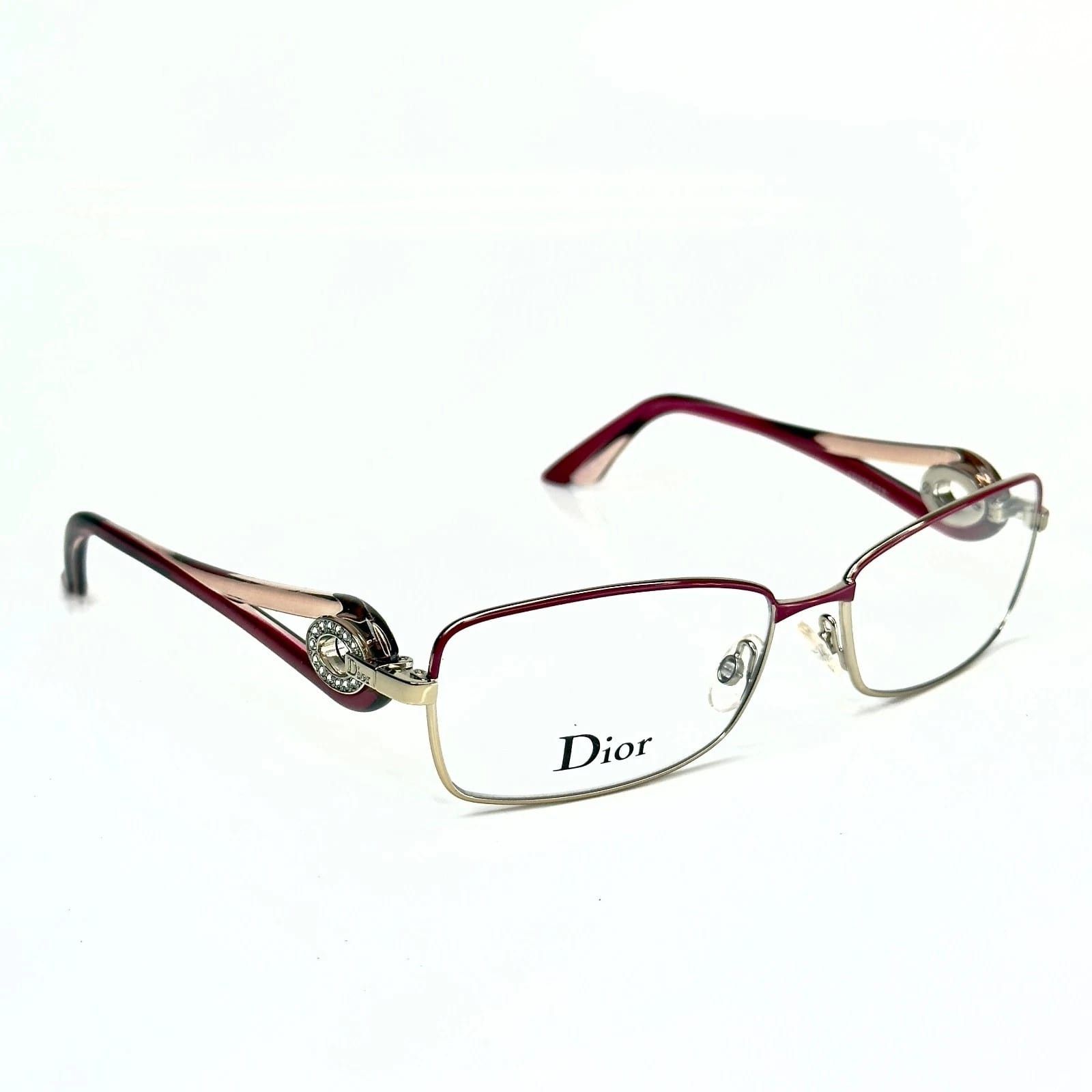 Christian Dior Monsieur CHRISTIAN DIOR CD3754 3754 VOLUTE CRYSTAL Silver Red Square Size ONE SIZE - 6 Thumbnail