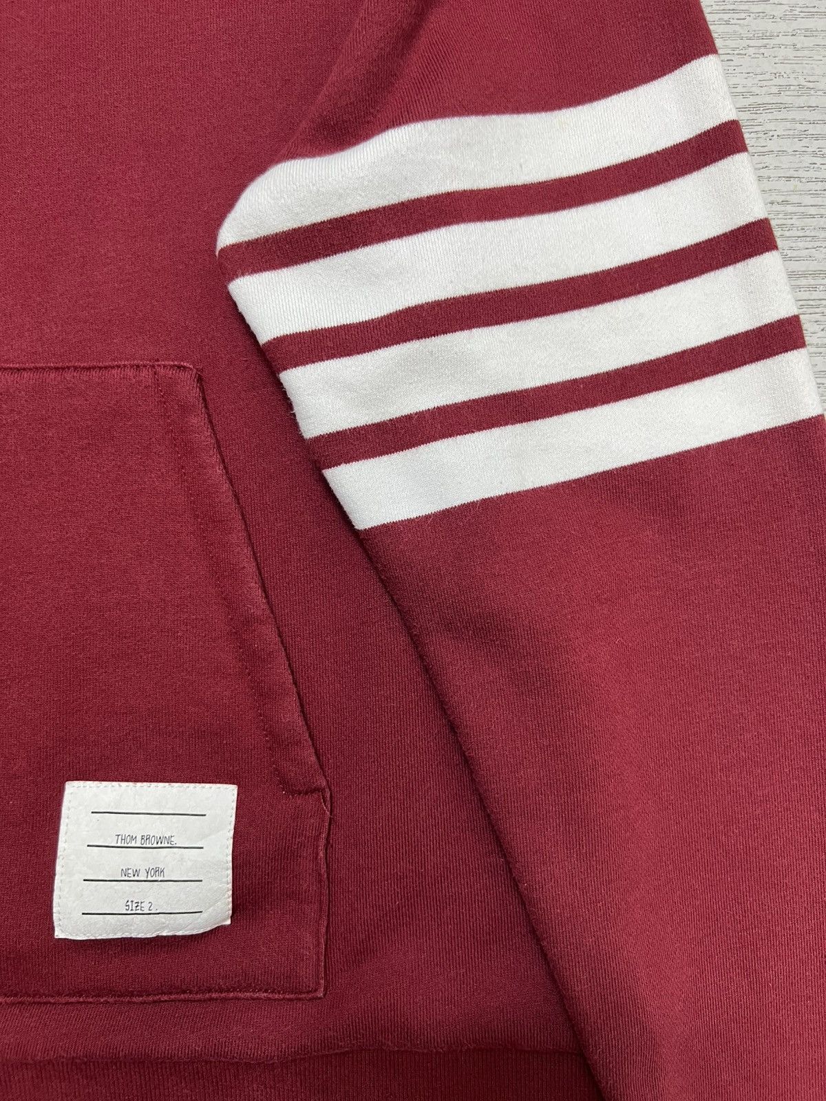 Thom Browne Thom Browne - 4 Bar Striped Loopback Cotton Jersey Hoodie Size US M / EU 48-50 / 2 - 9 Thumbnail