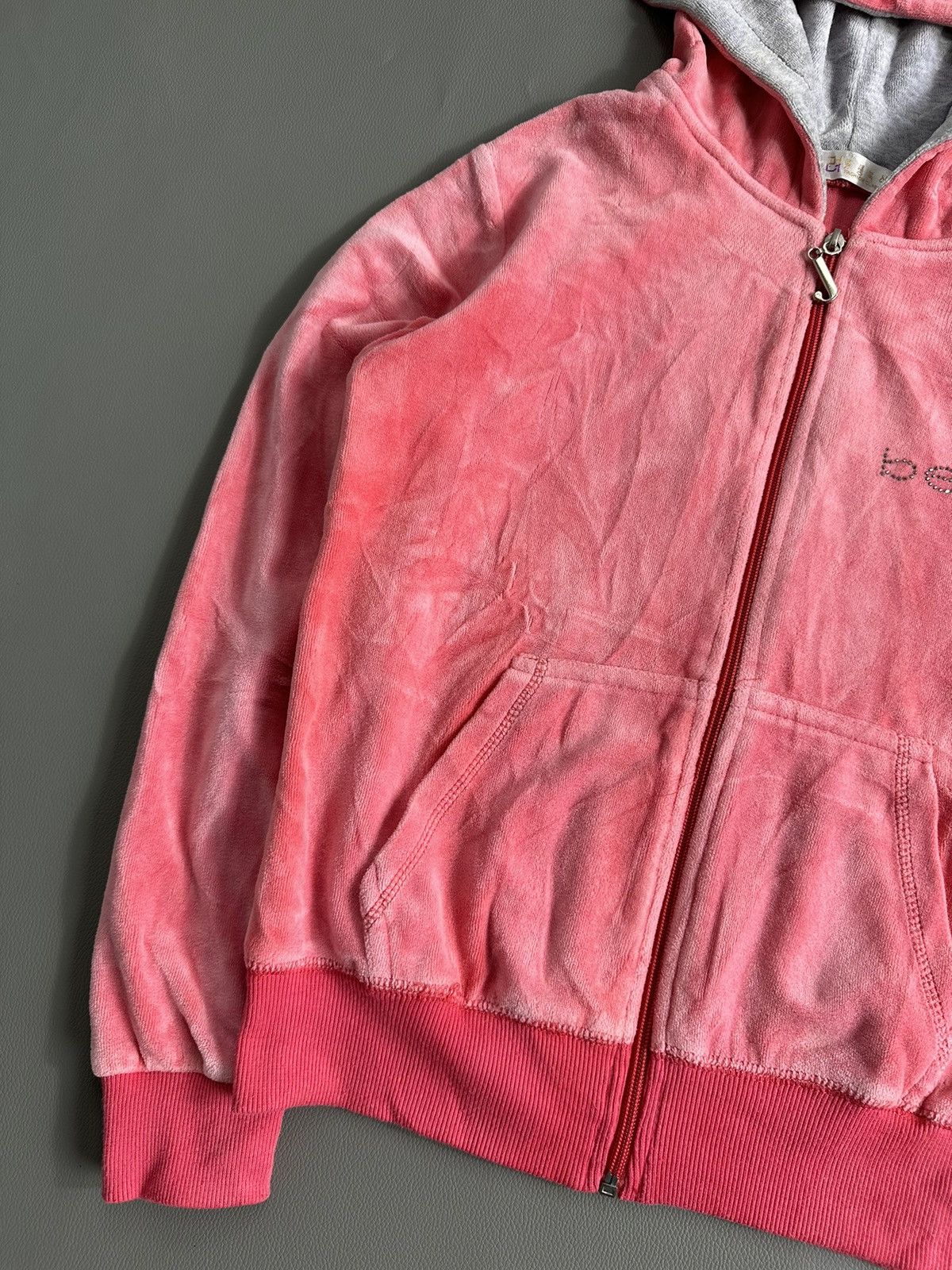 Beauty Beast BEBE GLITTER PINK VELVET ZIP HOODIE IFSIXWASNINE LGB STYLE Size S / US 4 / IT 40 - 5 Thumbnail