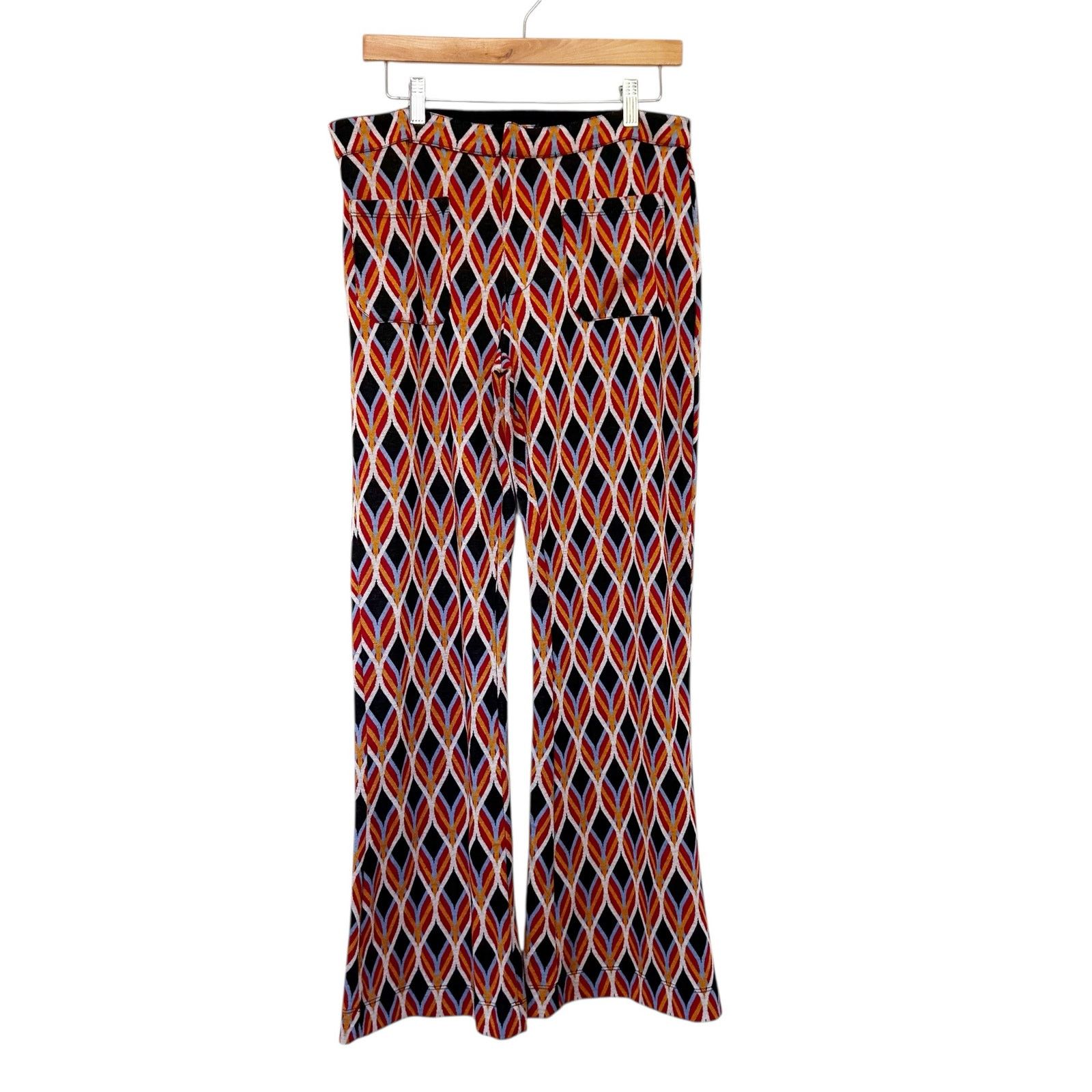 Free People Free People Hip Hugging Jacquard Flare Pants Sz 10 Size 32" / US 10 / IT 46 - 1 Thumbnail