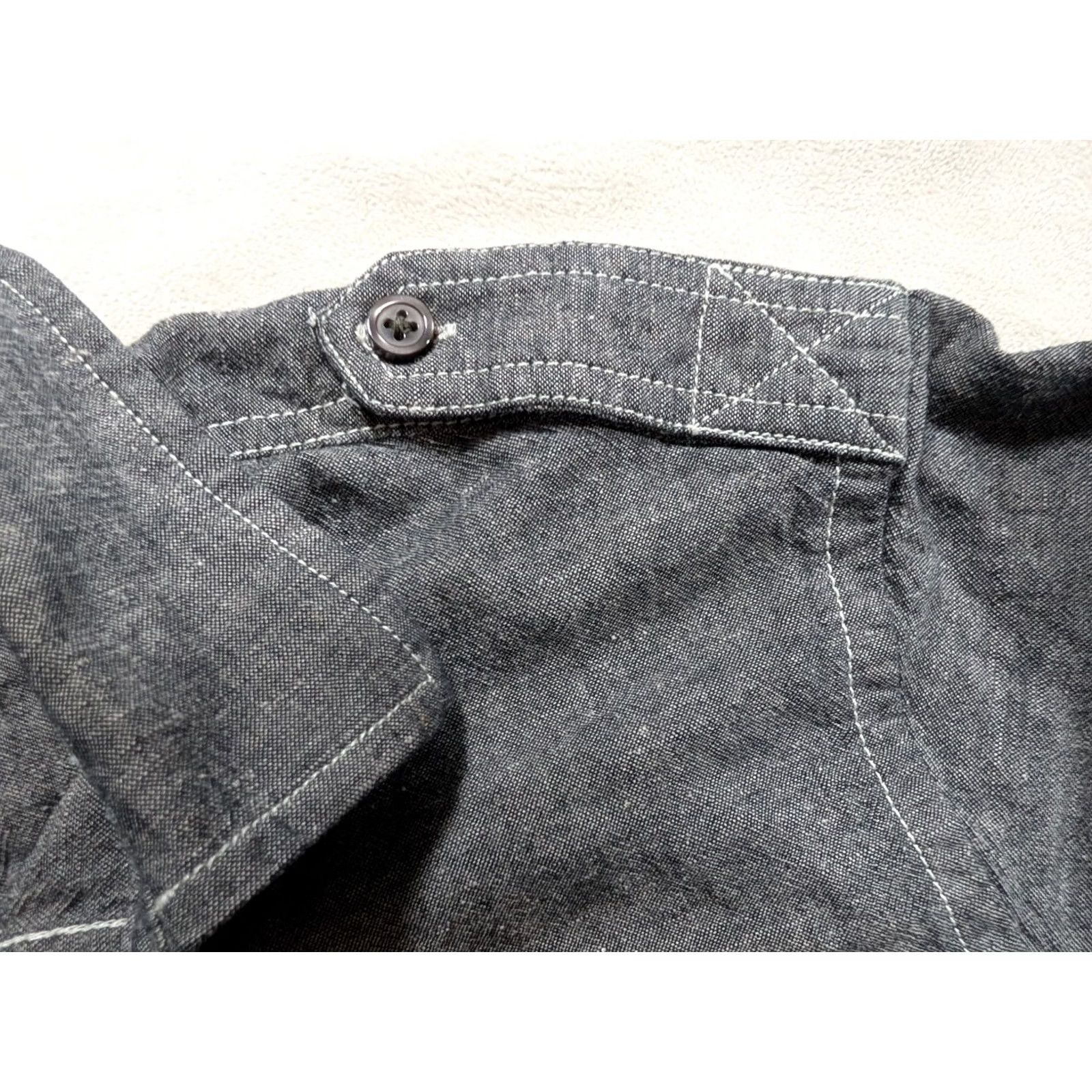 Banana Republic Banana Republic Shirt Mens Small Gray Cotton Linen Button-Up Long Sleeve 14-14.5 38 in Chest Regular Fit Vintage No Size US S / EU 44-46 / 1 - 5 Thumbnail