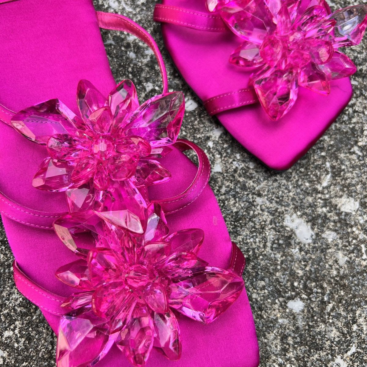 Jeffrey Campbell Jeffery Campbell hot pink crystallize strappy sandals Size US 10 / IT 40 - 2 Thumbnail