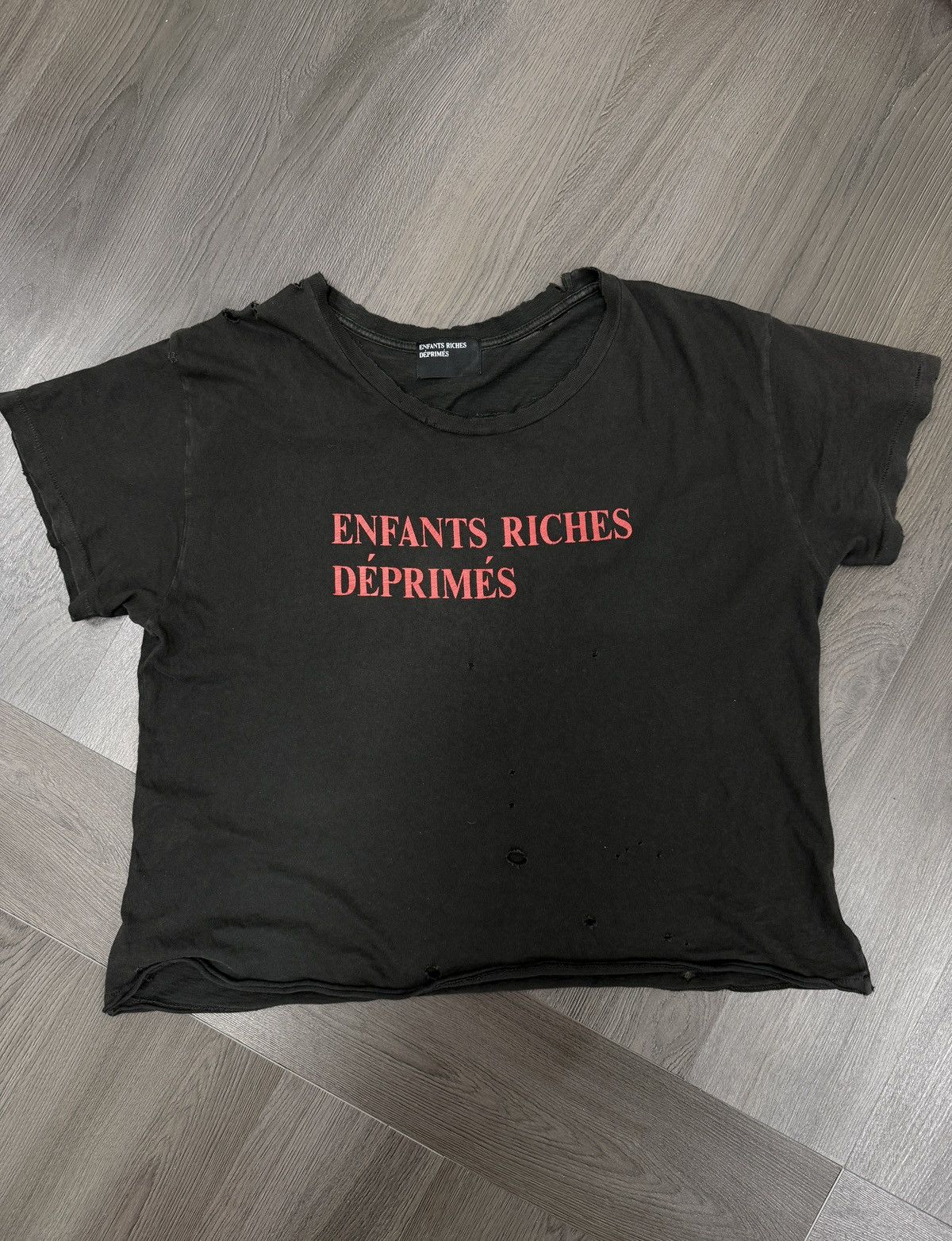 Enfants Riches Deprimes RARE ERD Black Classic Logo (Thrashed) T