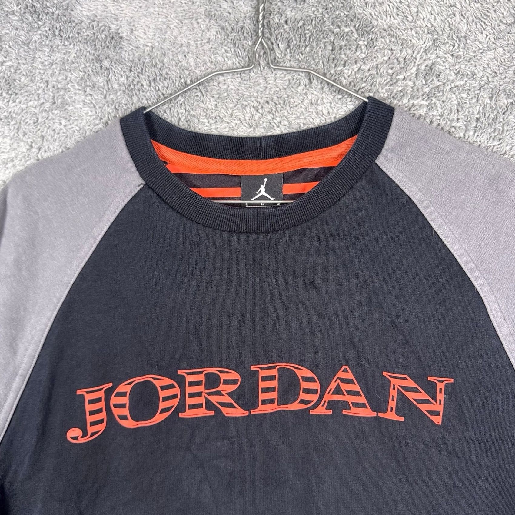 Jordan Brand Jordan Shirt Mens L Black Air Sweatshirt Crewneck Accomplished Pullover Infrared Size US L / EU 52-54 / 3 - 4 Thumbnail