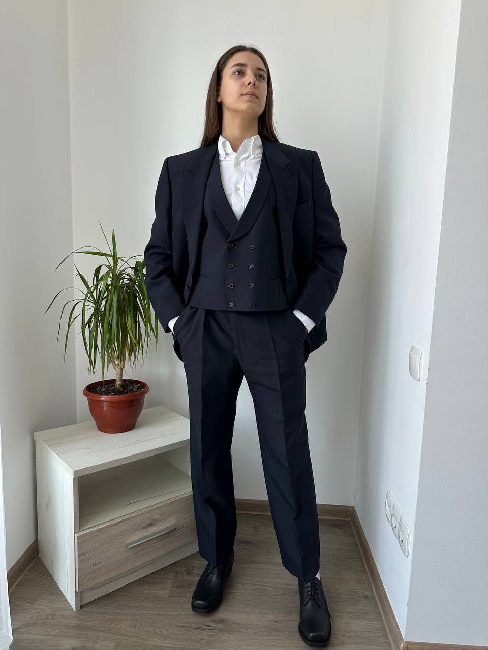 Japanese Brand × Vintage Vintage Japanese Striped Blue Blazer Pants Suit Colletti Size M / US 6-8 / IT 42-44 - 11 Thumbnail