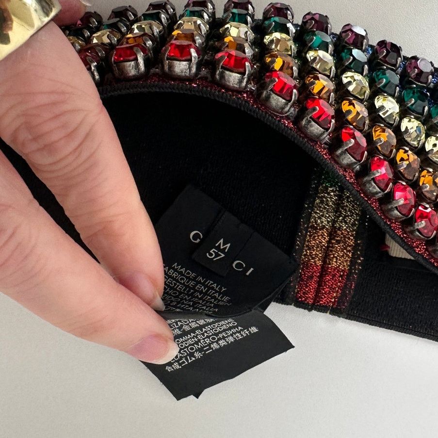 Gucci Gucci Multicolor Rhinestone Rainbow Stretch Headband Size ONE SIZE - 13 Thumbnail