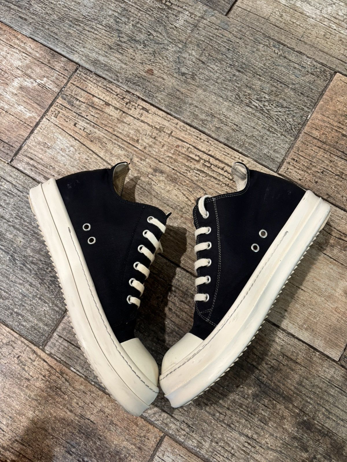 Rick Owens Drkshdw Black Nylon Low Ramones Size US 8 / EU 41 - 3 Thumbnail