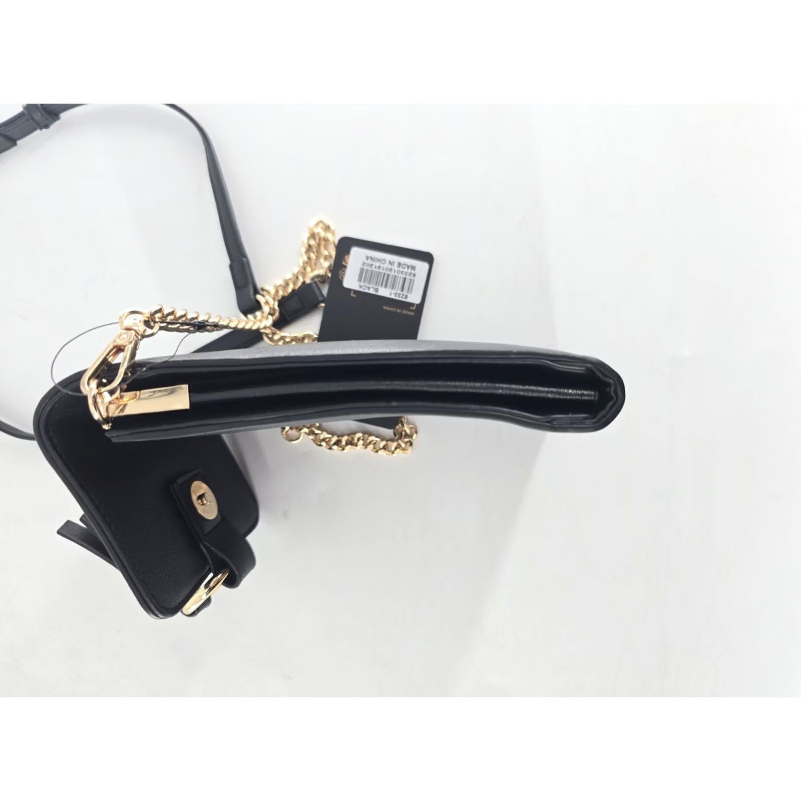 Vintage Becool Crossbody Bag Black Brass Ring Ring Phone Case Clutch Mini NWT Leather Faux Leather Detachable Strap Womens Size ONE SIZE - 6 Thumbnail