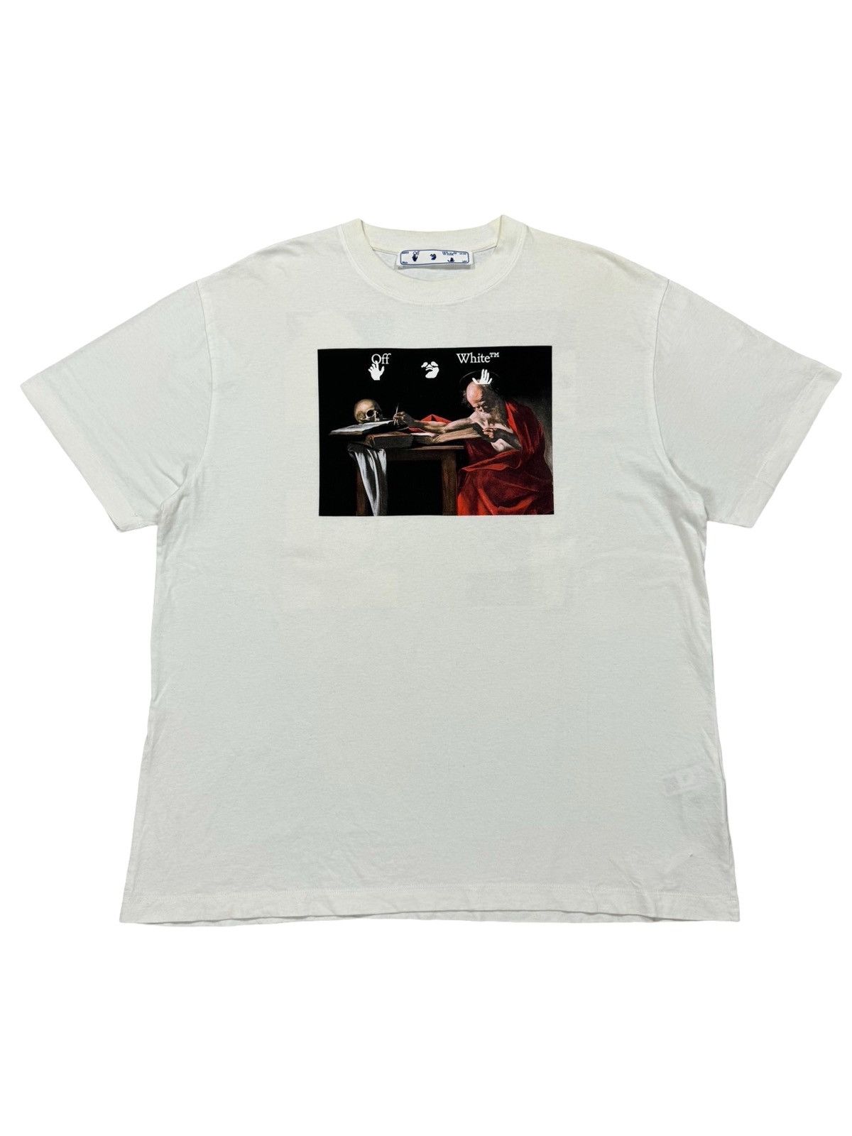 image of Off White Off-White Caravaggio Over Tee/white/s, Men's (Size Small)