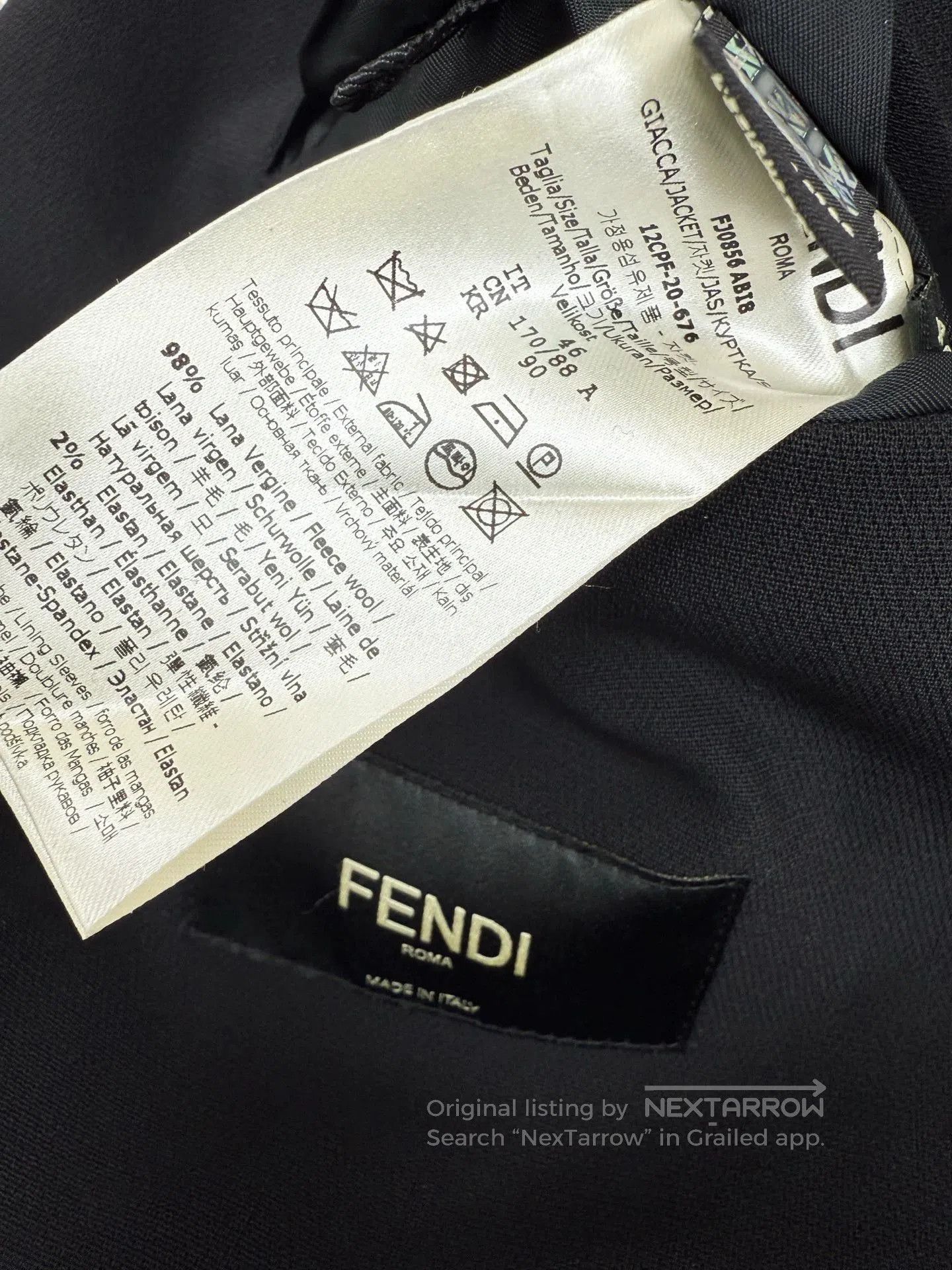 Fendi FENDI Wool Stretch Blazer. Size US M / EU 48-50 / 2 - 8 Thumbnail