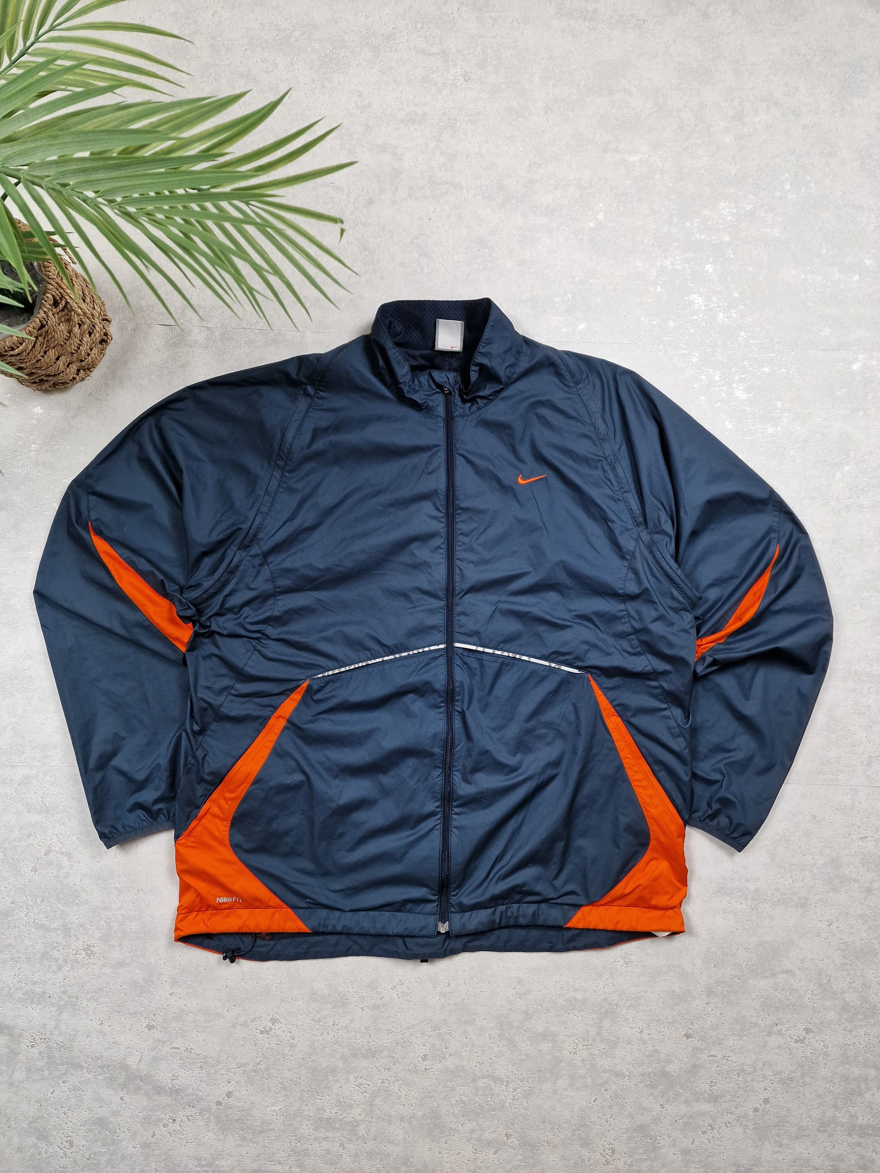 Nike × Vintage 00s Nike Retro Logo Vintage Y2K Oversized Nylon Retro Jacket Size US XL / EU 56 / 4 - 1 Thumbnail