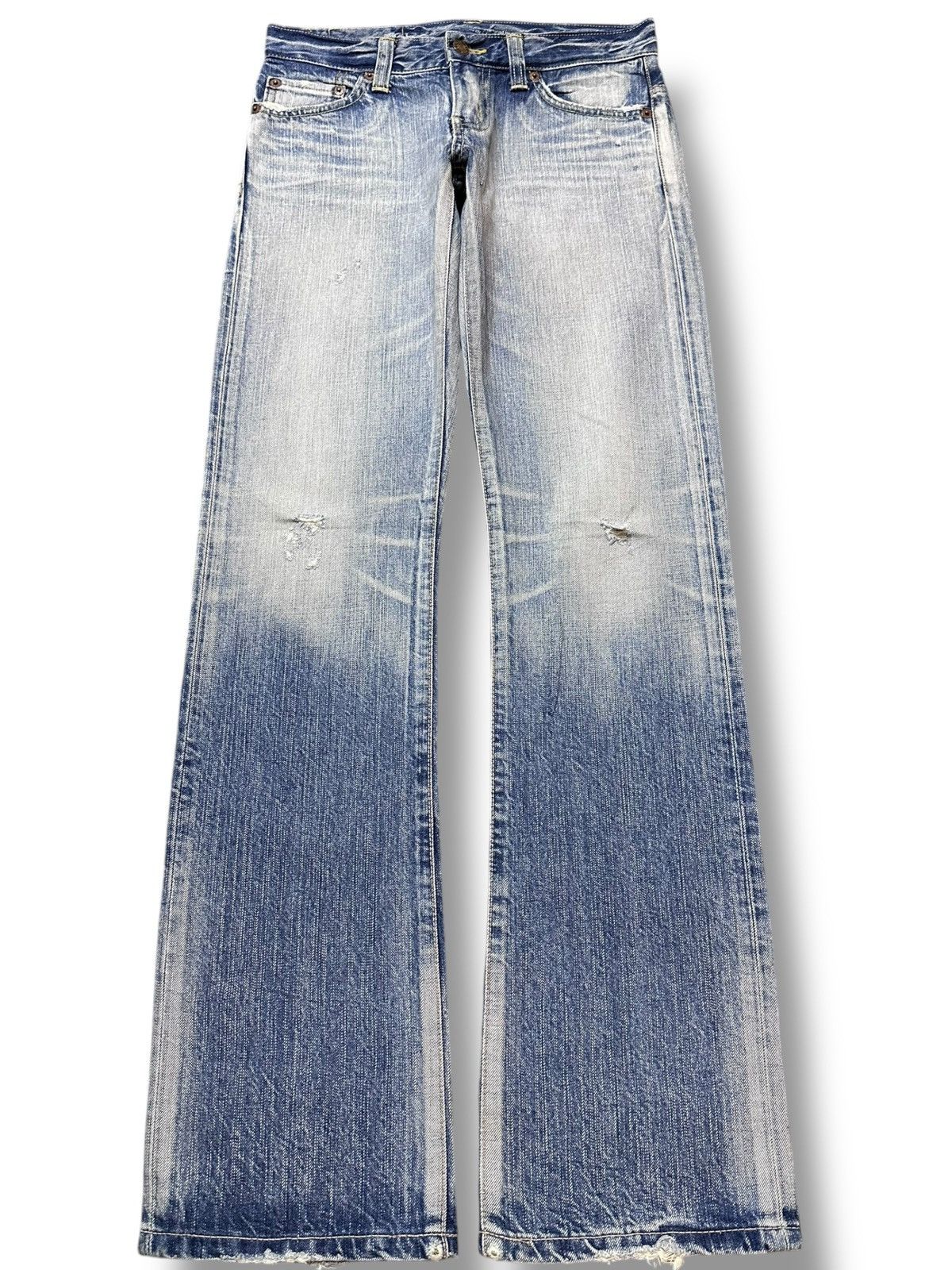 Edwin Vintage Edwin 503 Faded Wash Grunge Distressed Denim Size US 29 - 1 Thumbnail
