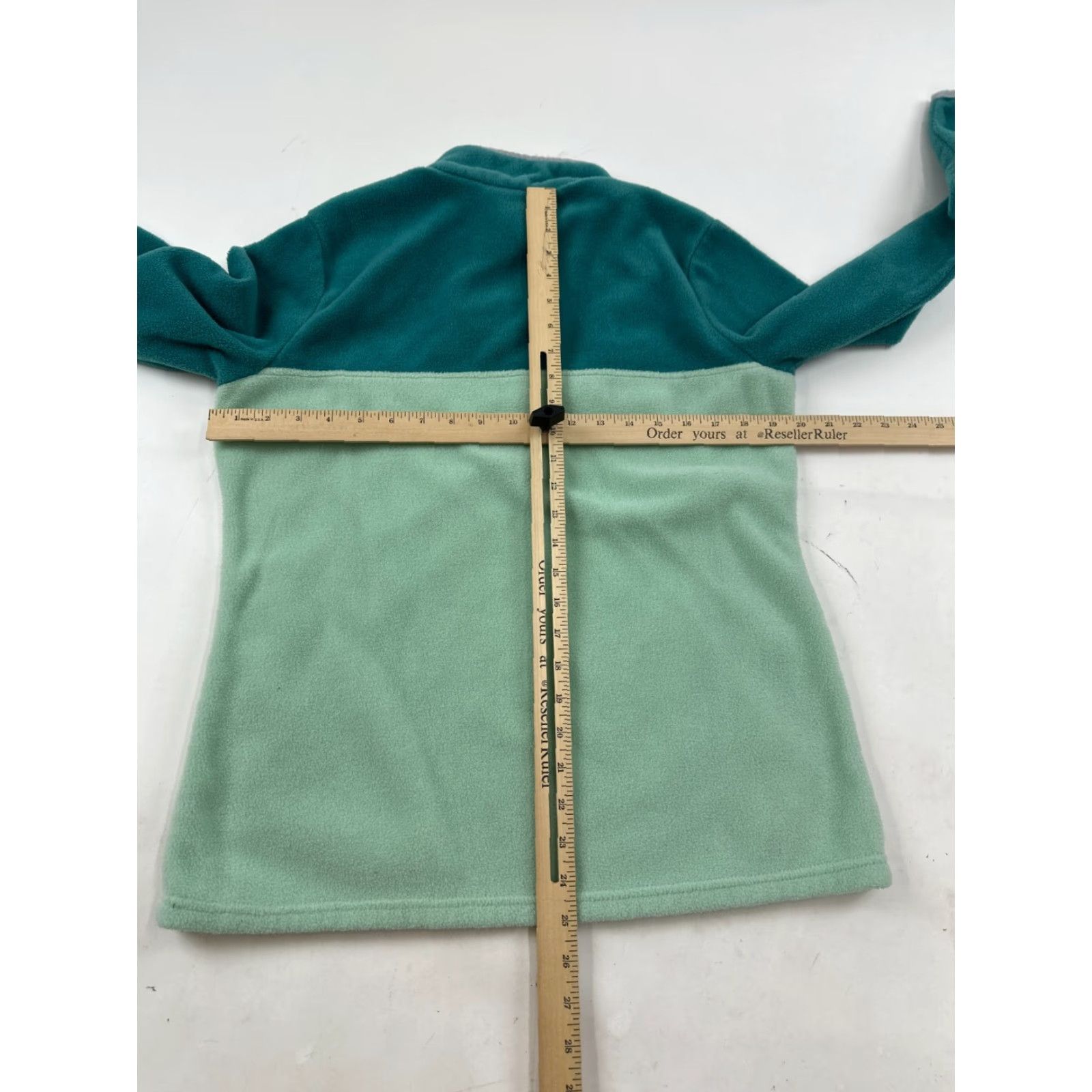 Vintage Columbia Sweatshirt Womens Medium Green Benton Springs Mock Neck 1/4 Snap Pullover} Size M / US 6-8 / IT 42-44 - 7 Thumbnail