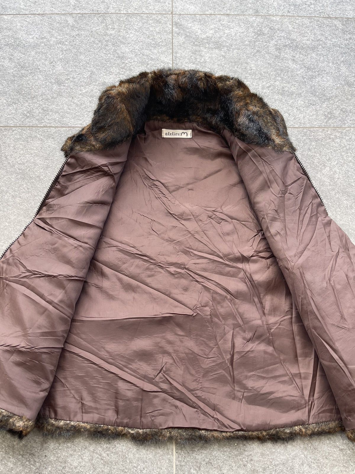 Japanese Brand × Vintage Vintage Atelier Faux Fur Vest Jacket Size L / US 10 / IT 46 - 10 Thumbnail
