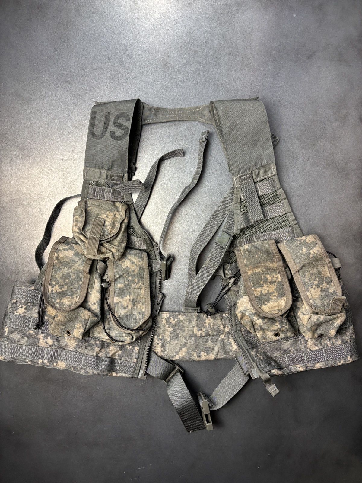 Vintage Vintage US Army Vest Digi Camo Ammo Vest Flak Tactical Cargo Size ONE SIZE - 2 Thumbnail