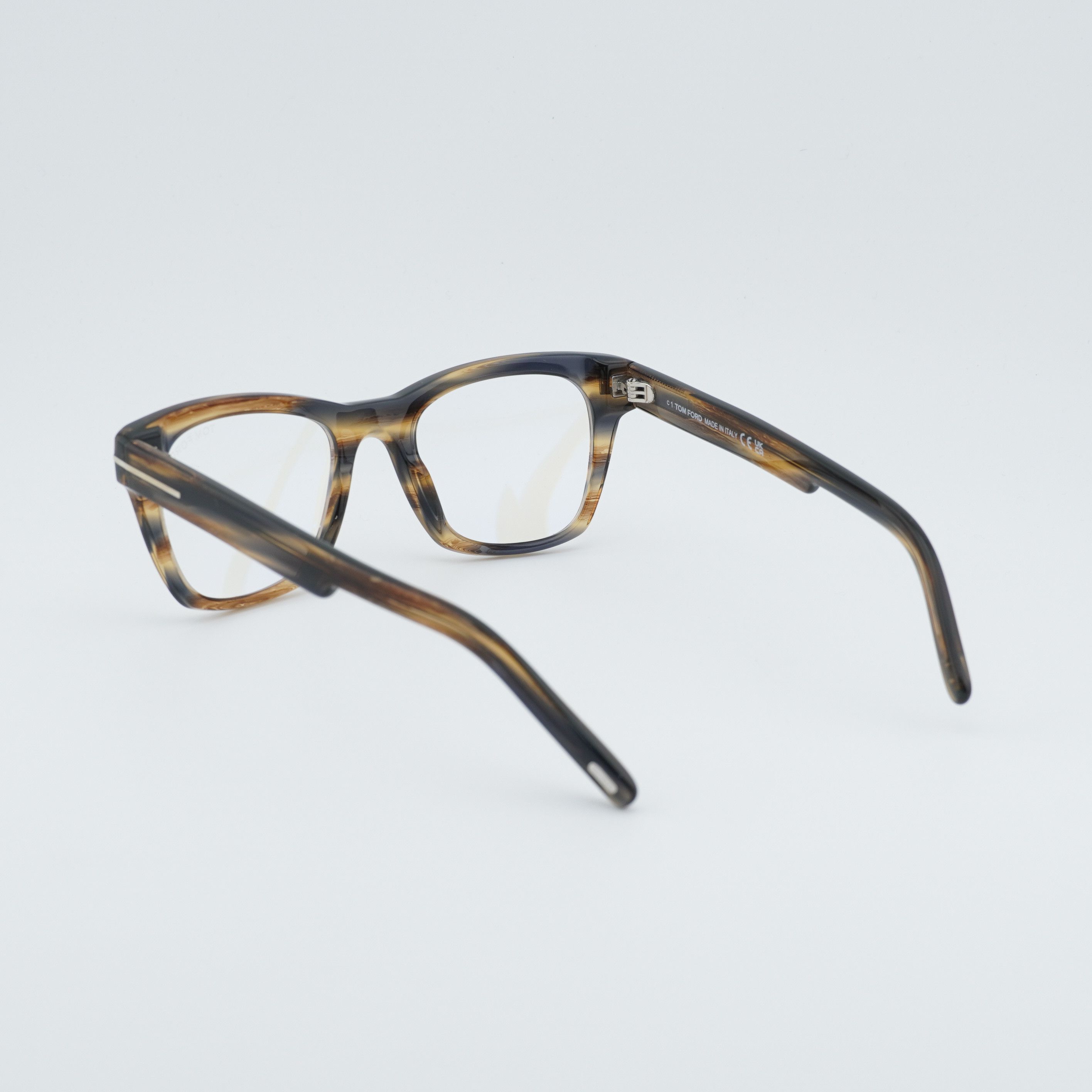 Tom Ford Tom Ford FT5886-B 045 Eyeglasses Havana 50mm Square Frame Size ONE SIZE - 3 Thumbnail