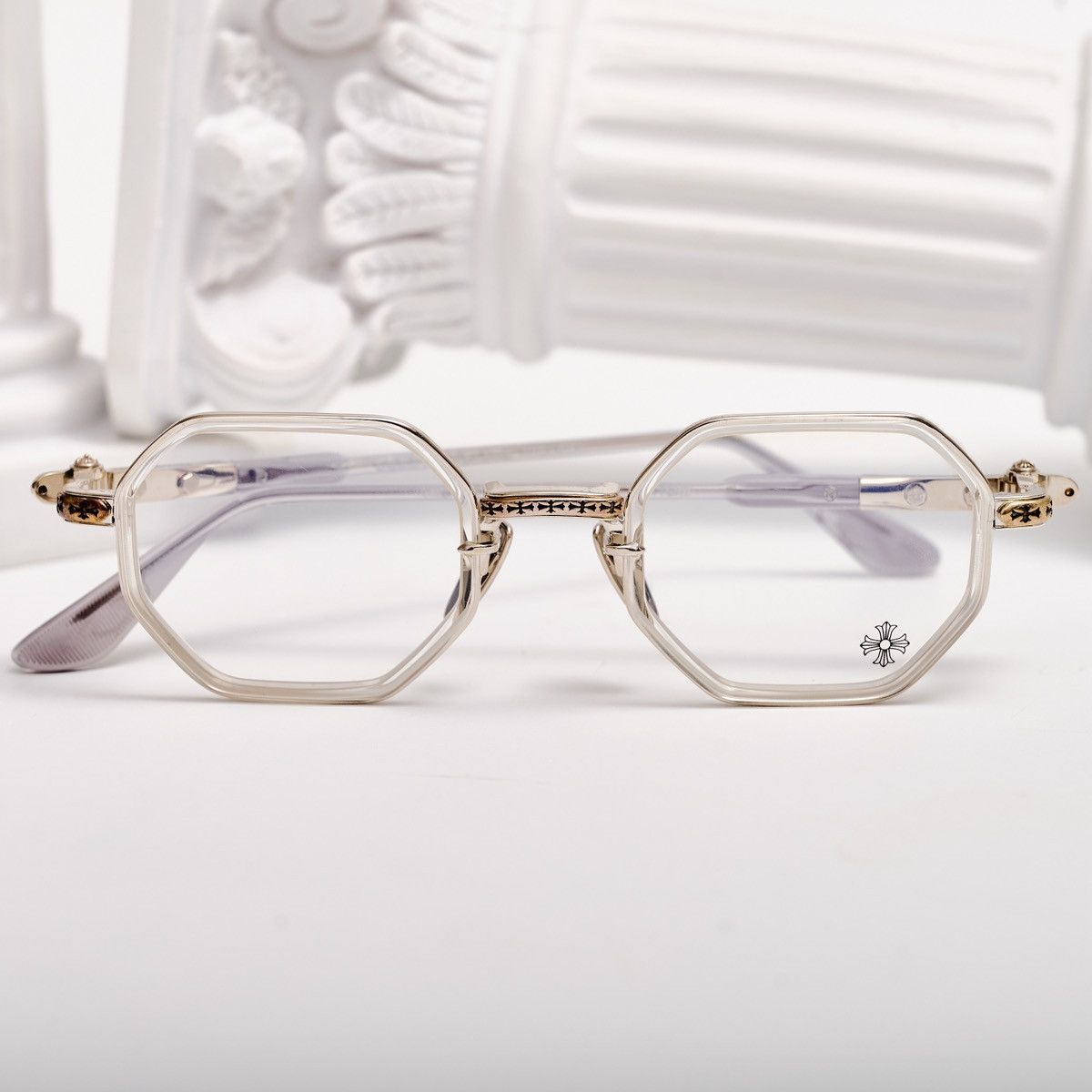 Chrome Hearts CHROME HEARTS TATTERS CRYSTAL GRAPHITE GLASSES Size ONE SIZE - 6 Thumbnail