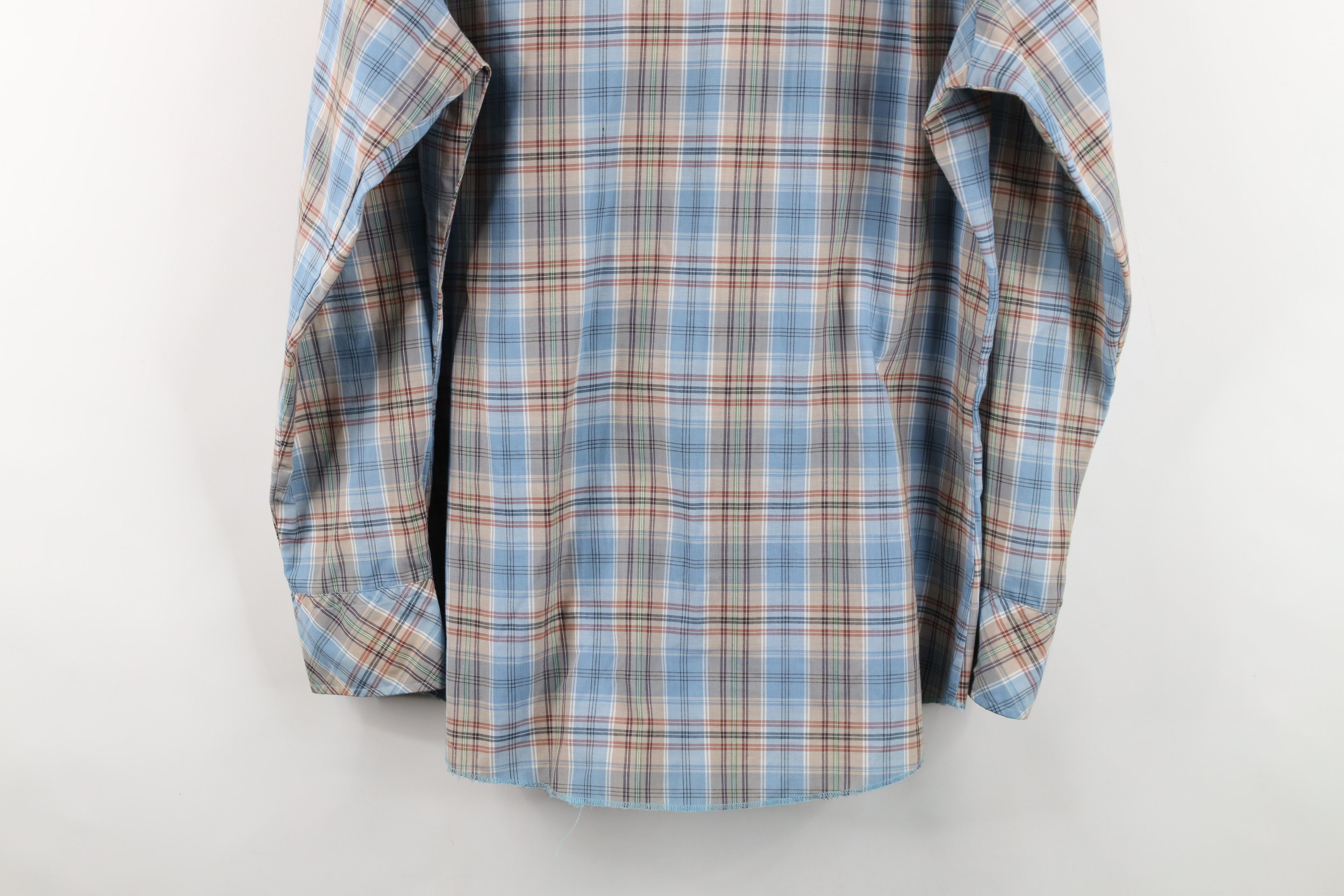 Wrangler Vintage 70s Wrangler Cowboy Snap Button Shirt Rainbow Plaid Size US L / EU 52-54 / 3 - 13 Thumbnail