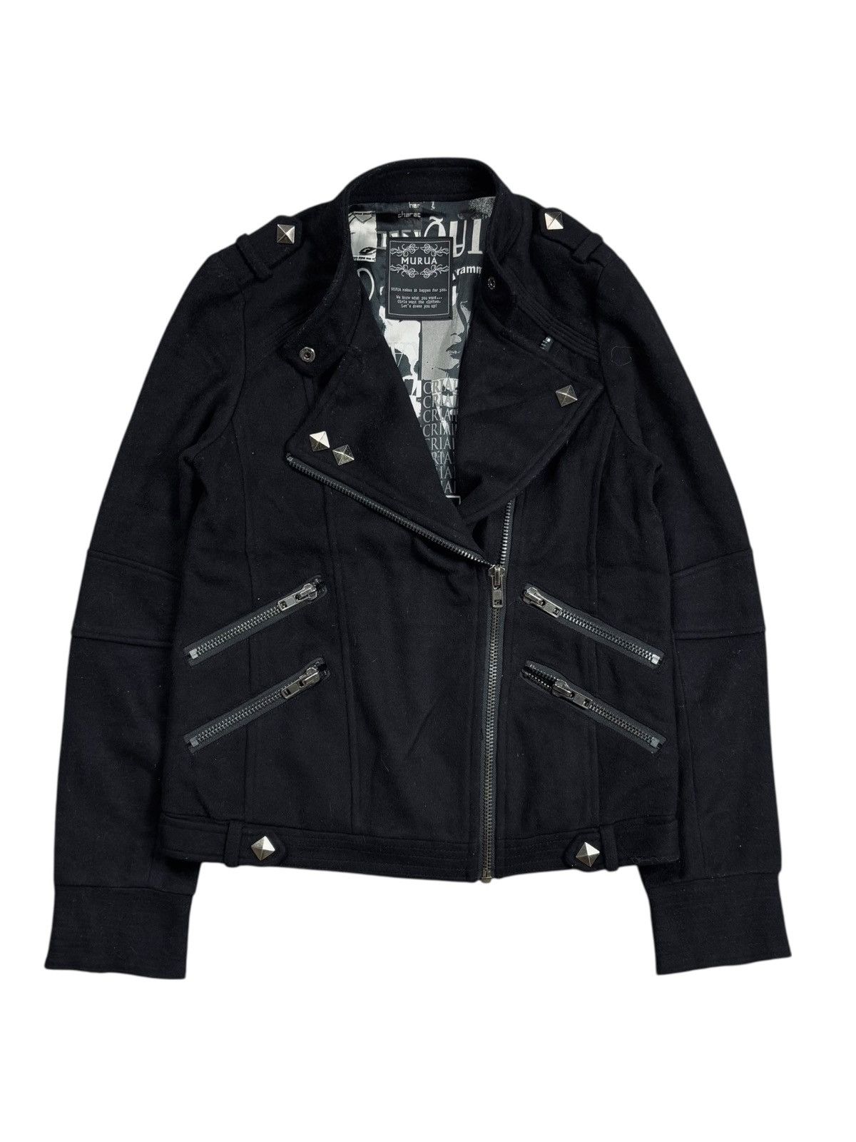 14th Addiction 2000s Murua - Vkei Style Multizips Rider Wool Jacket Size US M / EU 48-50 / 2 - 1 Thumbnail