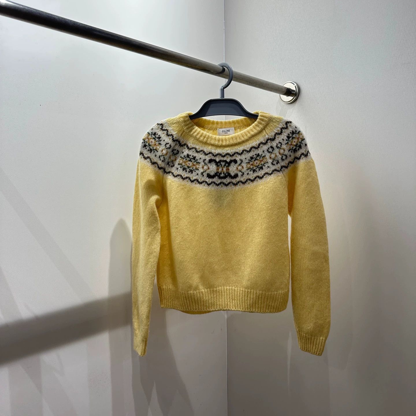 Celine Celine Triomphe Fair Isle wool sweater M mar412 Size M / US 6-8 / IT 42-44 - 1 Thumbnail