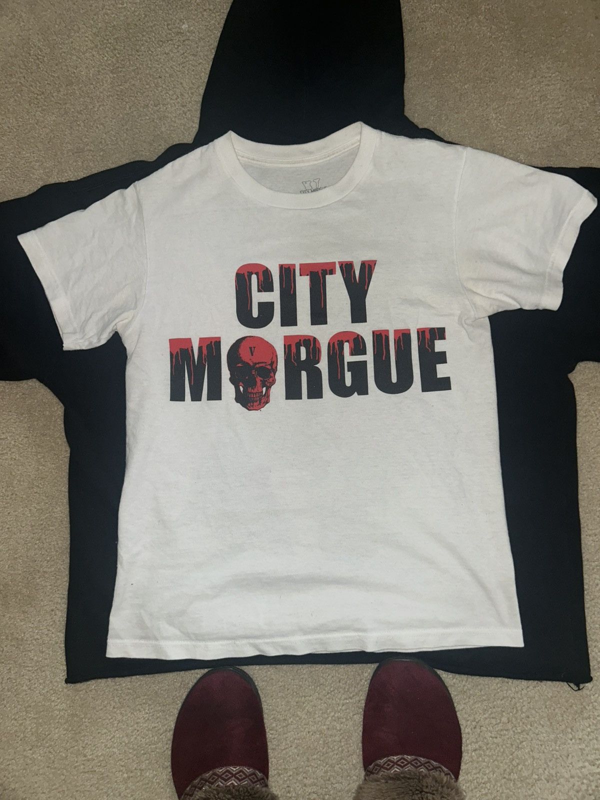 City Morgue x Vlone Bark ロンT Tシャツ ブラック City Morgue x Vlone Bark ロンT Tシャツ ブラック (VLONE/T