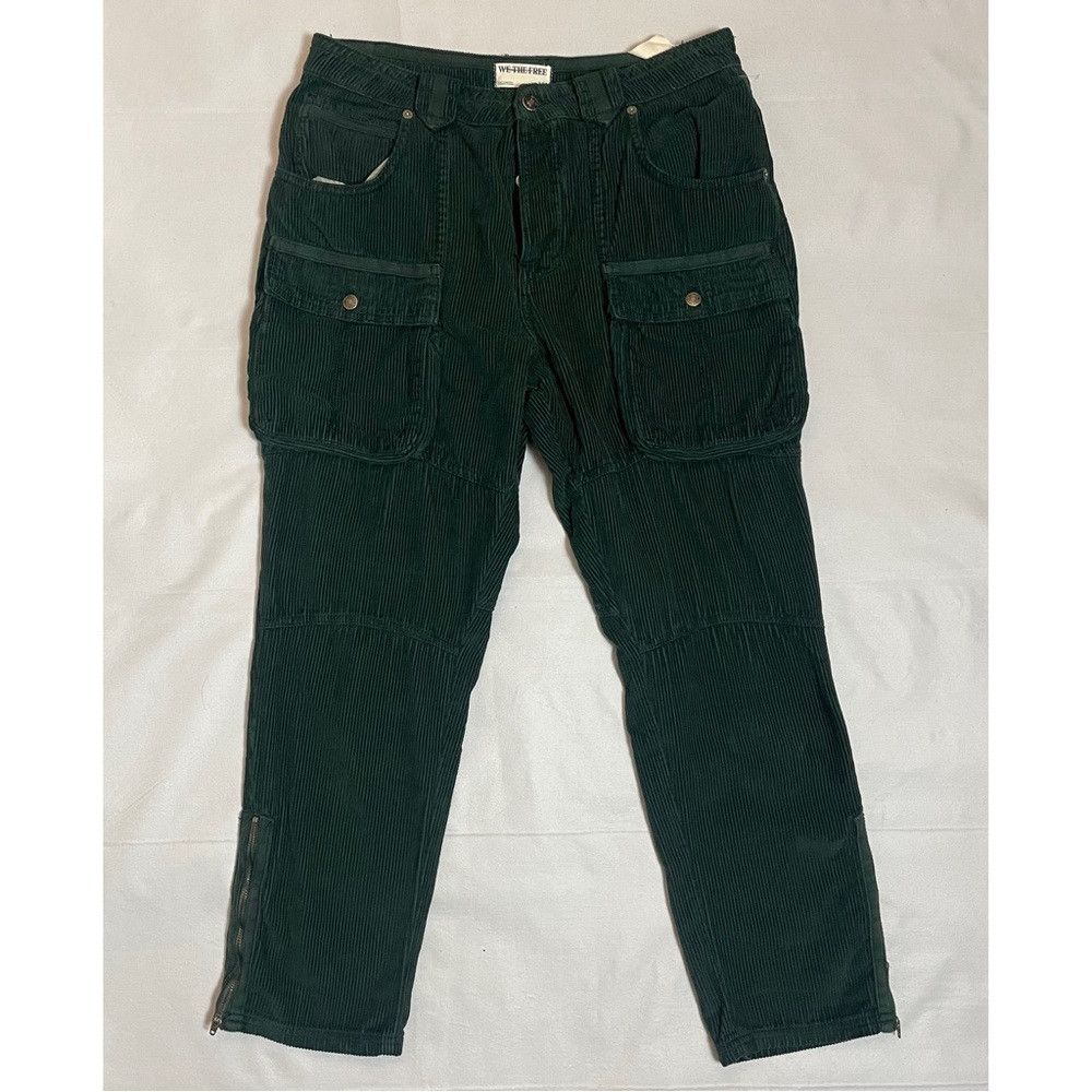 Free People NWT New Free People London Calling Low Rise Tapered Leg Gre Size 30" / US 8 / IT 44 - 4 Thumbnail