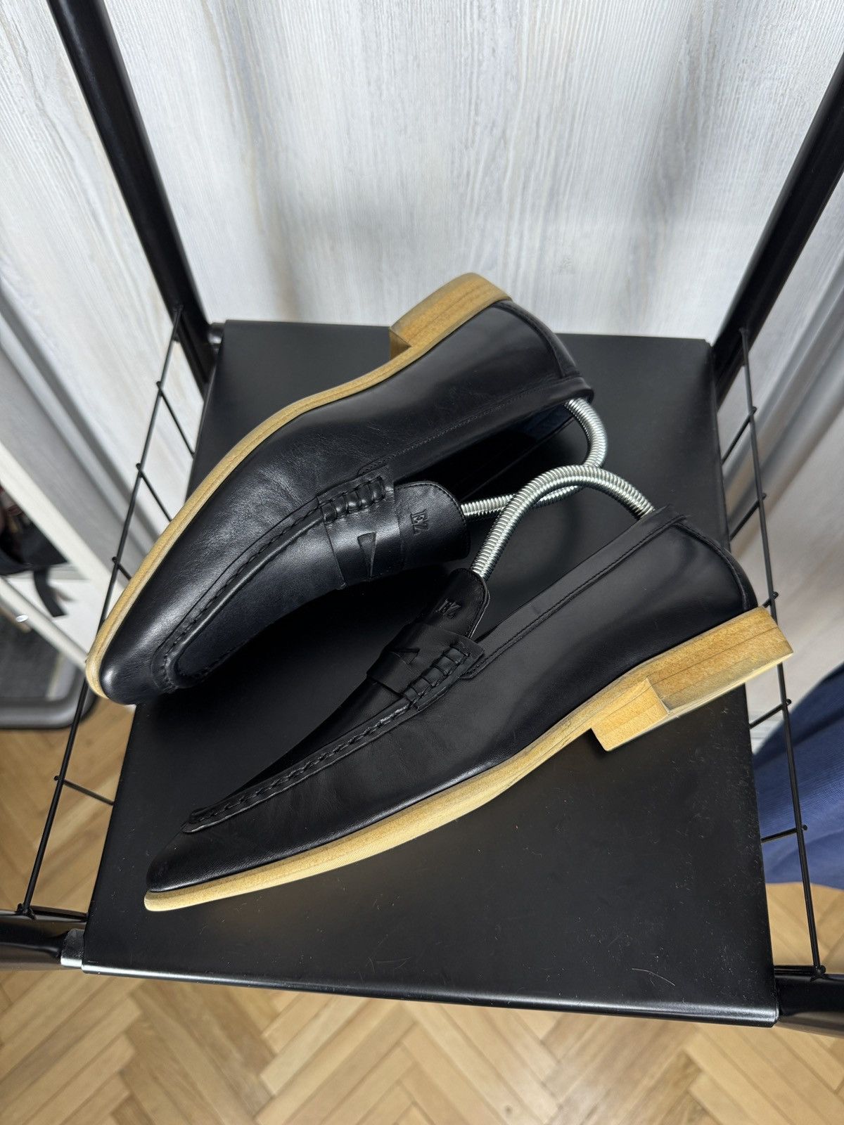 Ermenegildo Zegna Ermenegildo Zegna black leather good year moccasins loafers Size US 7 / EU 40 - 8 Thumbnail