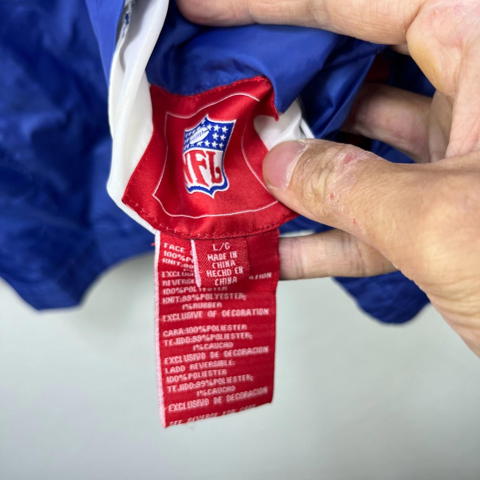 Other Vintage New York Giants NFL Windbreaker Jacket Large Size ONE SIZE - 5 Thumbnail