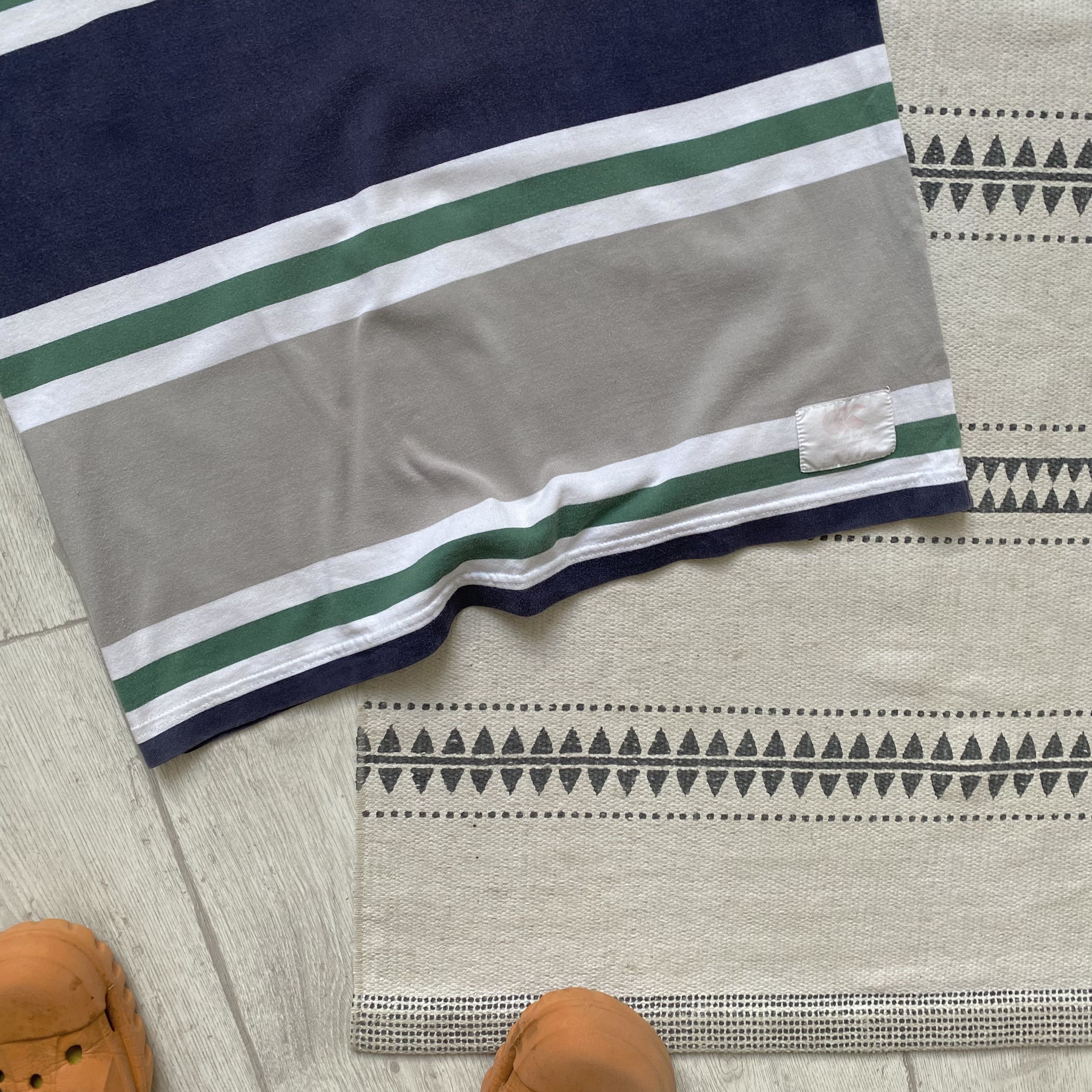 Canterbury of New Zealand 🏈 Vintage Faded Ireland rugby jersey striped polo t-shirt Size US S / EU 44-46 / 1 - 3 Thumbnail