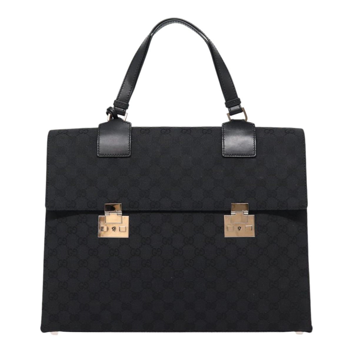 Gucci Gg Canvas Black Canvas Briefcase Bag (Pre-Owned) Size ONE SIZE - 1 Thumbnail