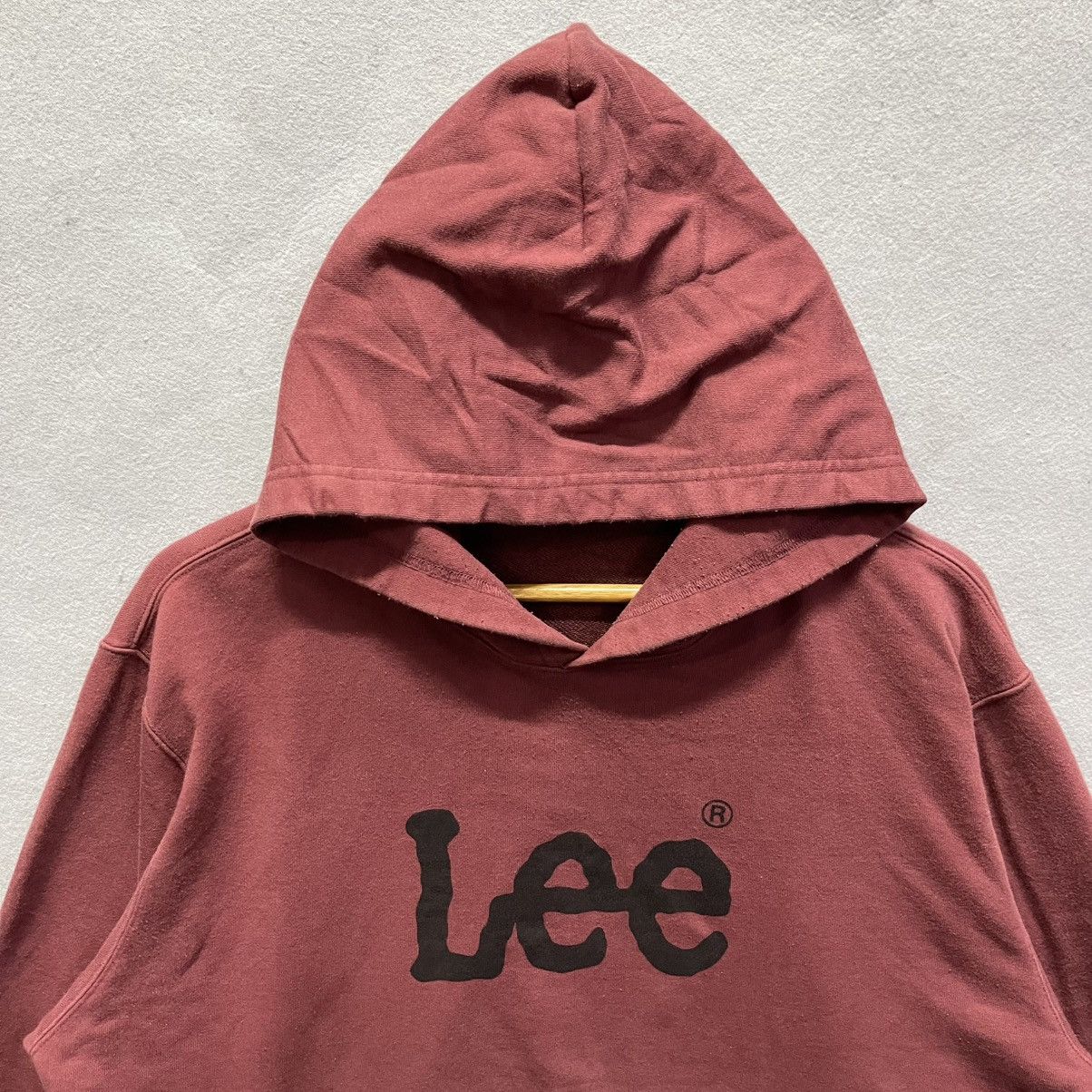 Lee Y2K Lee Logo Pullover Hoodie – Faded Burgundy Size US XL / EU 56 / 4 - 2 Thumbnail