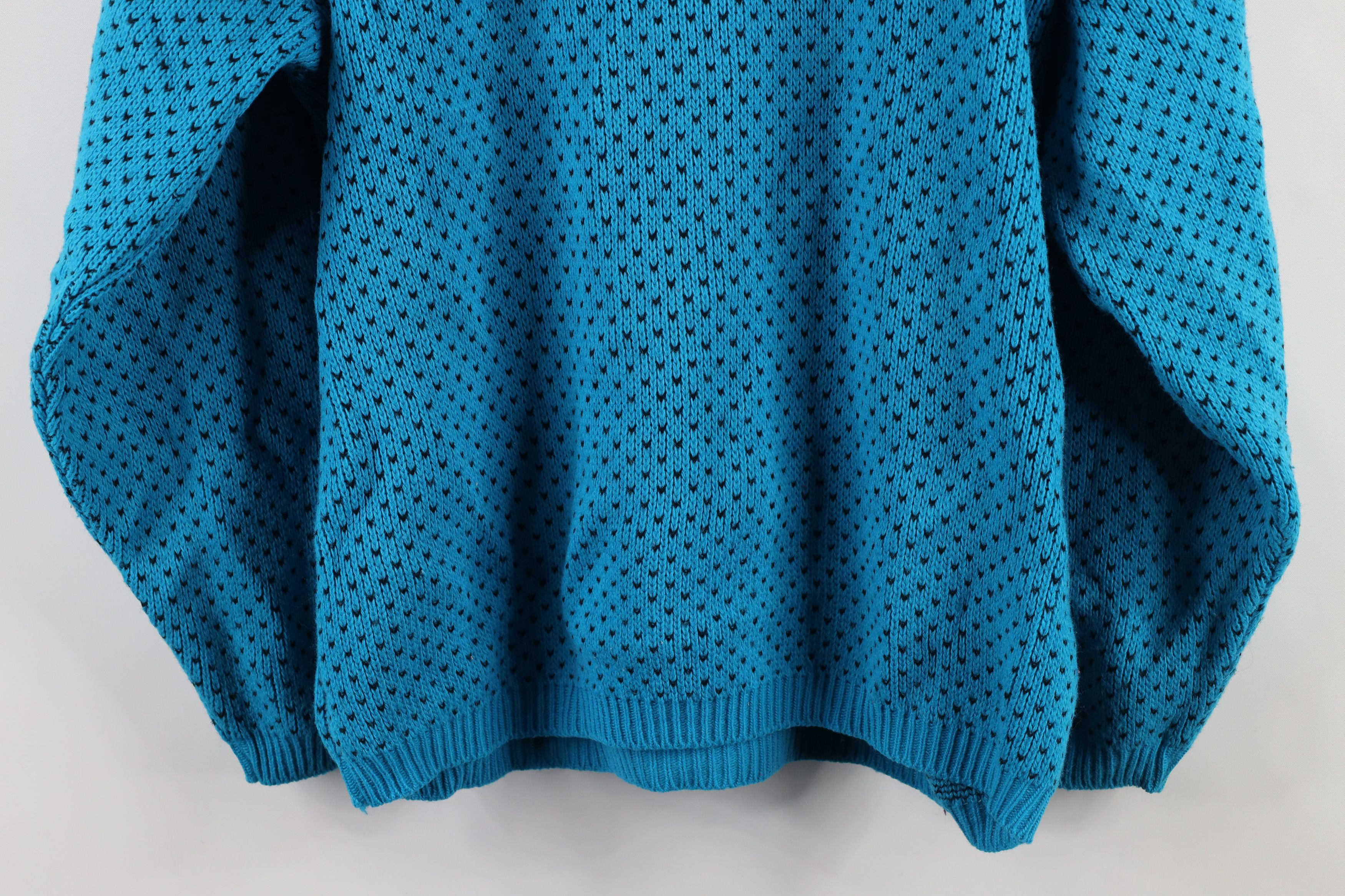 Vintage Vintage 90s Streetwear Flower Geometric Knit Mom Sweater Size XL / US 12-14 / IT 48-50 - 11 Thumbnail